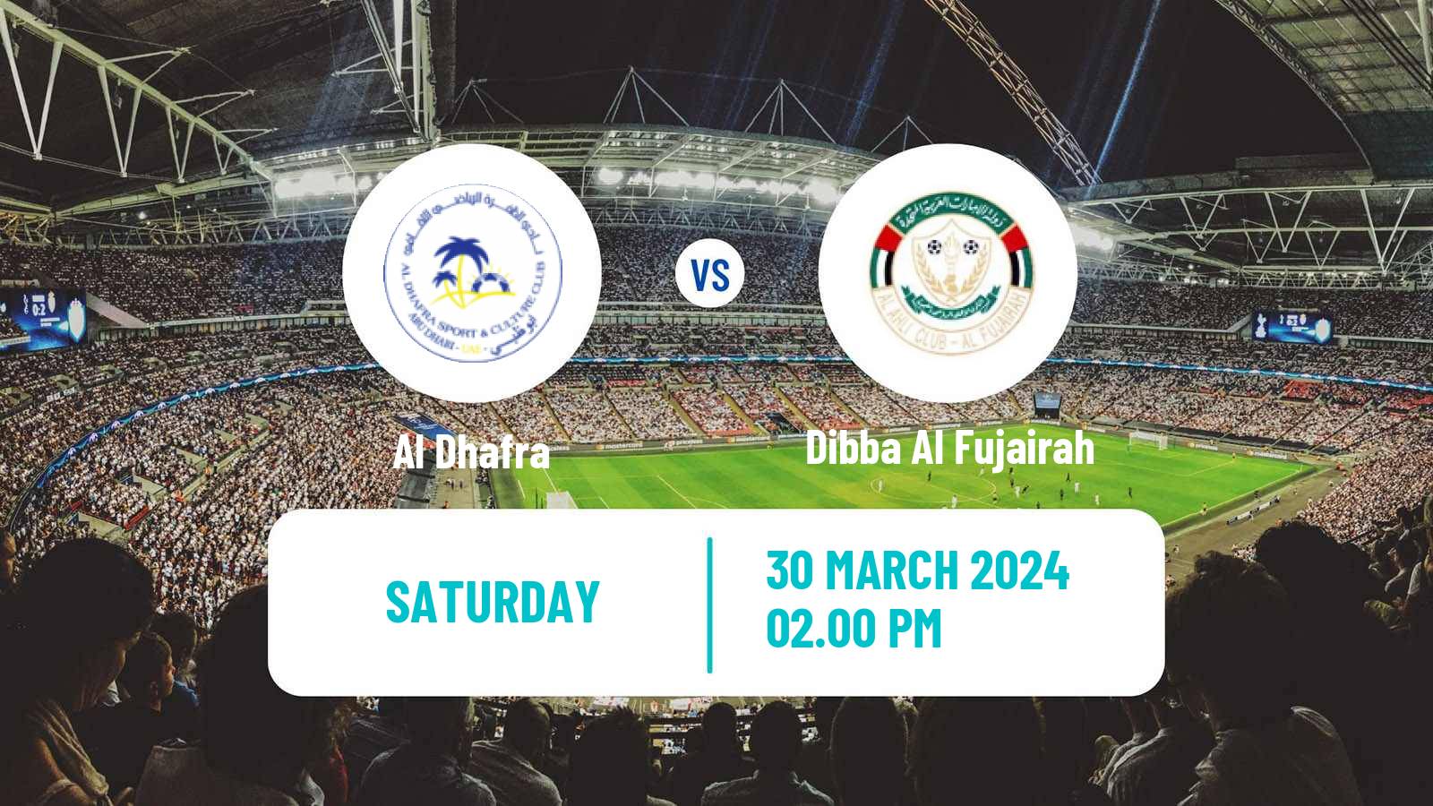 Soccer UAE Division 1 Al Dhafra - Dibba Al Fujairah