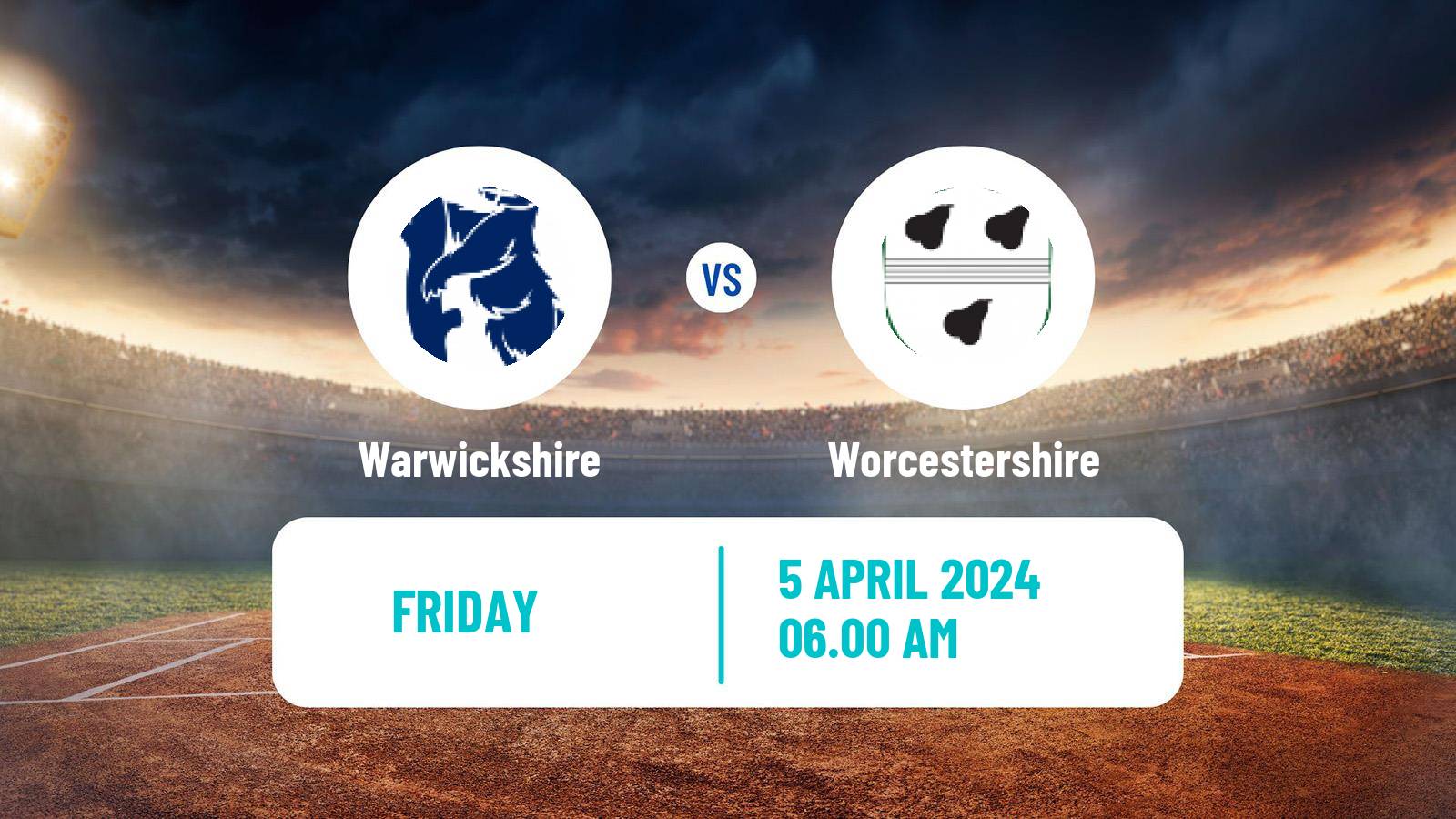 Cricket County Championship One Cricket Warwickshire - Worcestershire