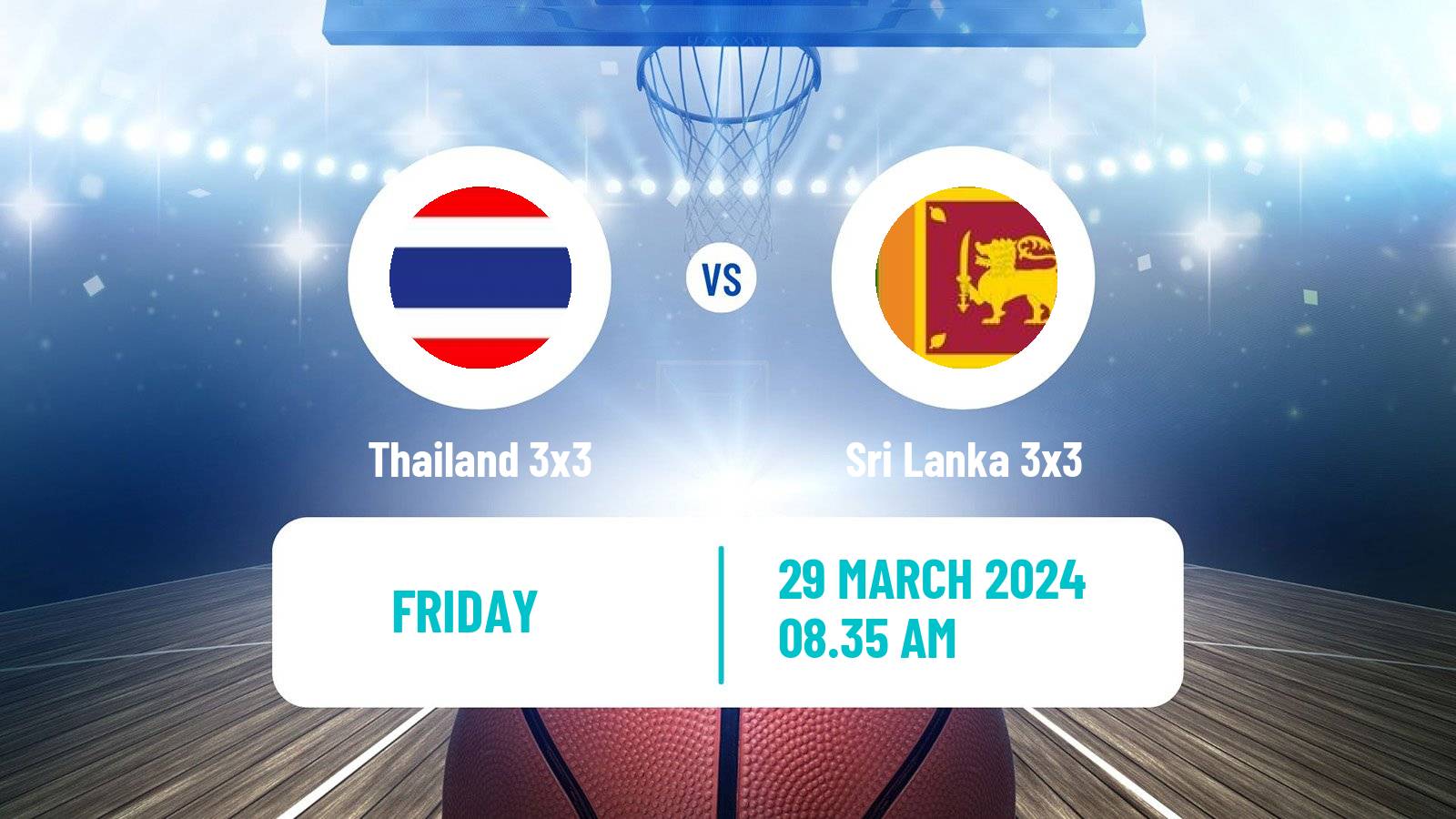 Basketball Asia Cup 3x3 Thailand 3x3 - Sri Lanka 3x3