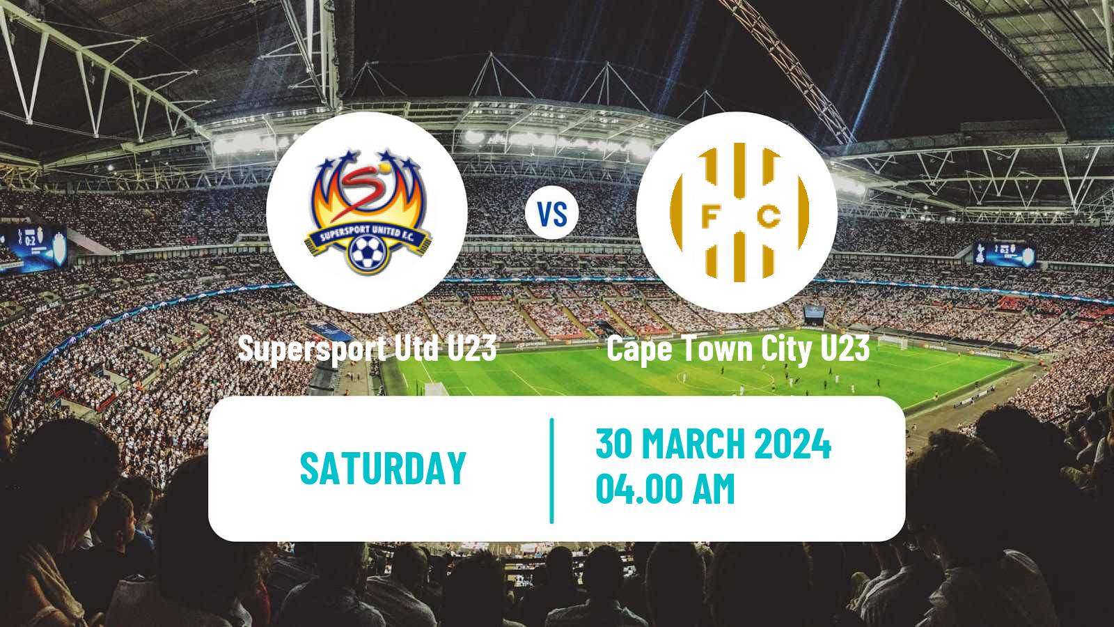 Soccer South African Diski Challenge Supersport Utd U23 - Cape Town City U23