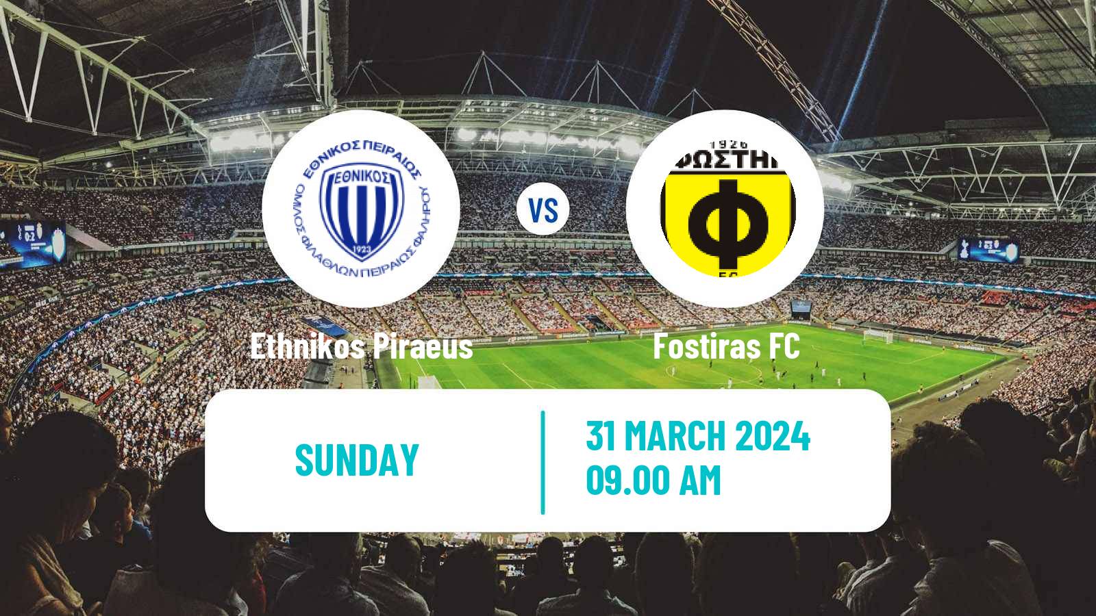 Soccer Greek Gamma Ethniki - Group 4 Ethnikos Piraeus - Fostiras