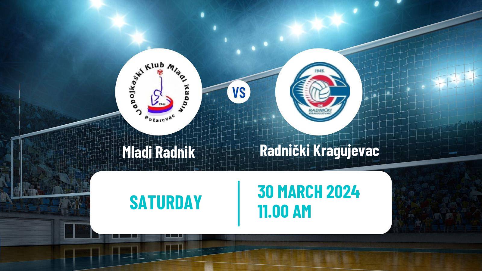 Volleyball Serbian Liga Volleyball Mladi Radnik - Radnički Kragujevac