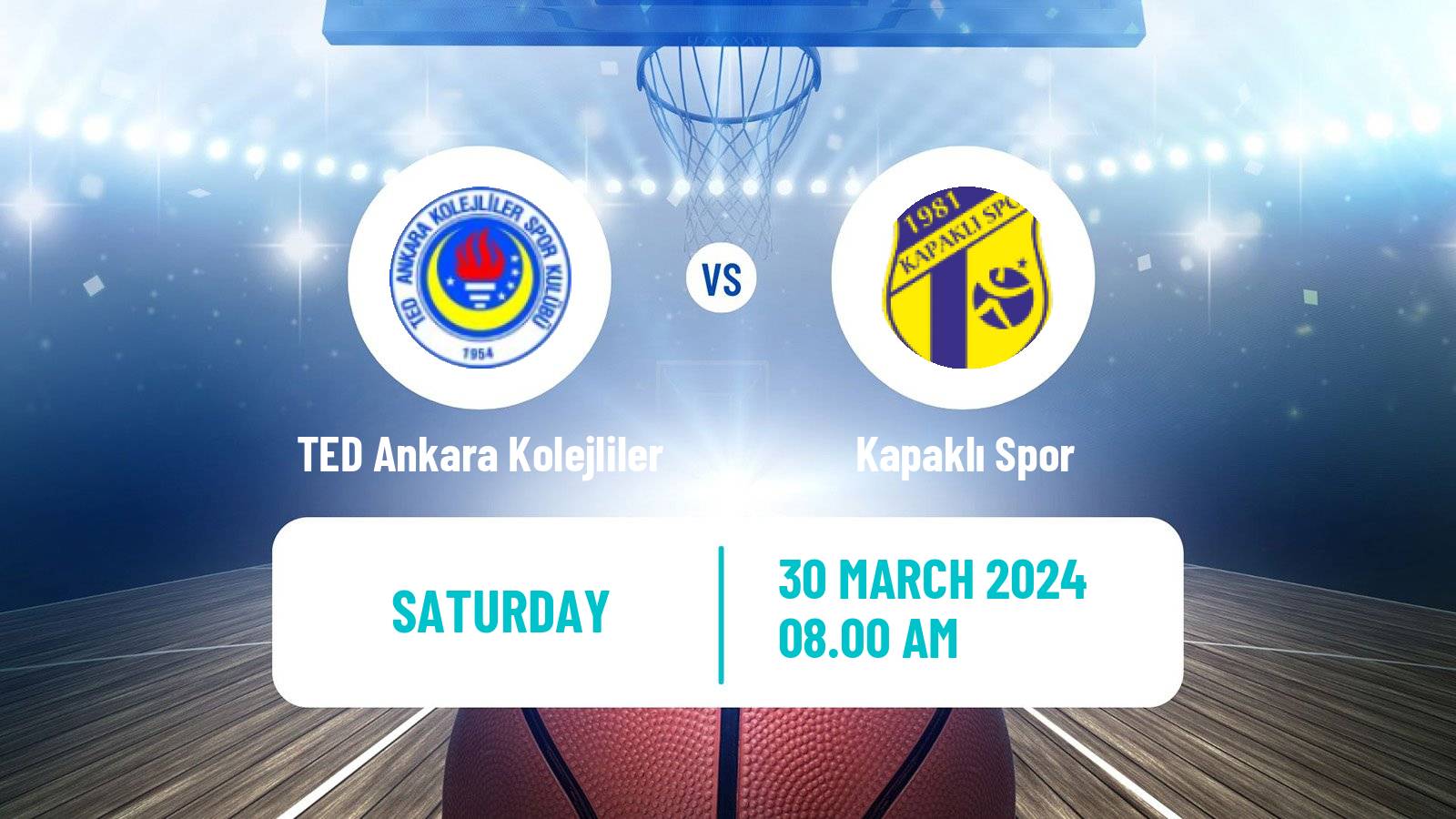 Basketball Turkish TBL TED Ankara Kolejliler - Kapaklı Spor