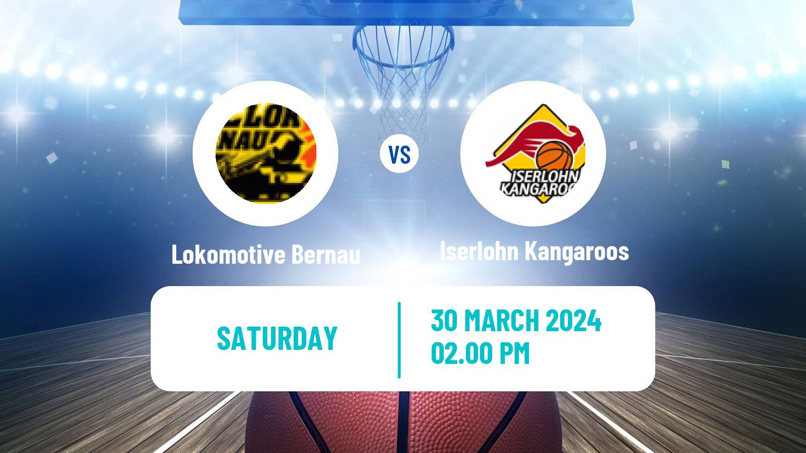 Basketball German Pro B Basketball Lokomotive Bernau - Iserlohn Kangaroos