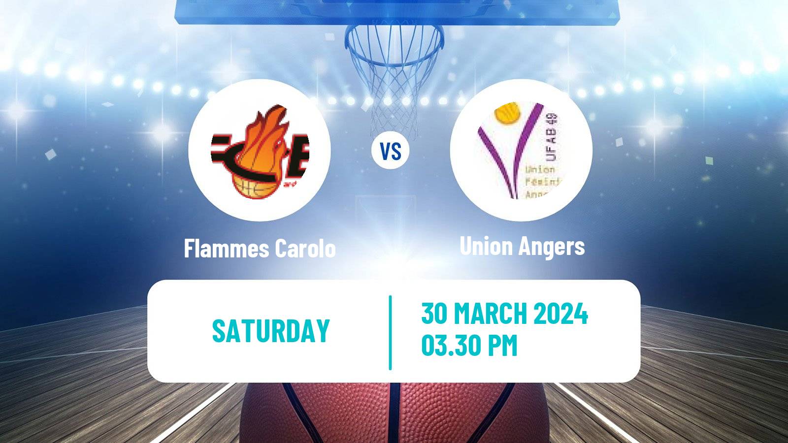 Basketball French LFB Flammes Carolo - Union Angers