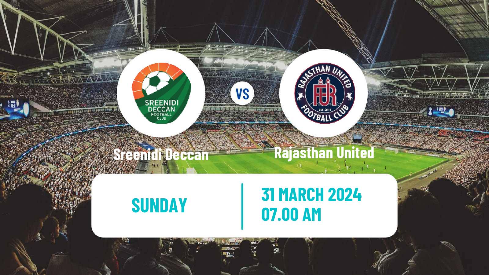 Soccer Indian I-League Sreenidi Deccan - Rajasthan United