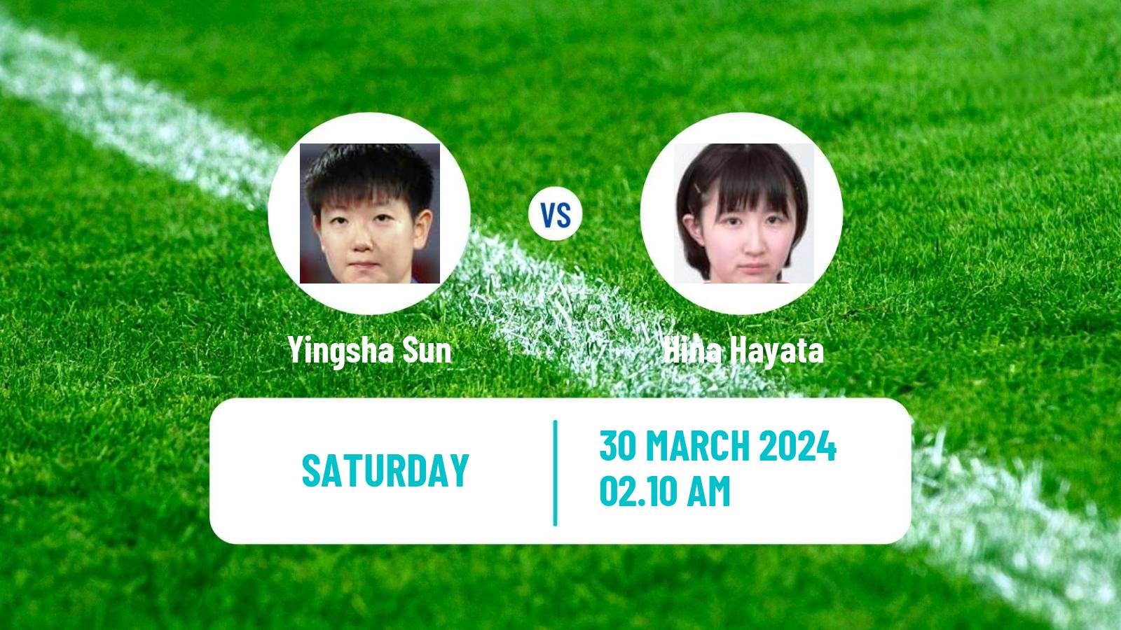 Table tennis Wtt Champions Incheon Women Yingsha Sun - Hina Hayata