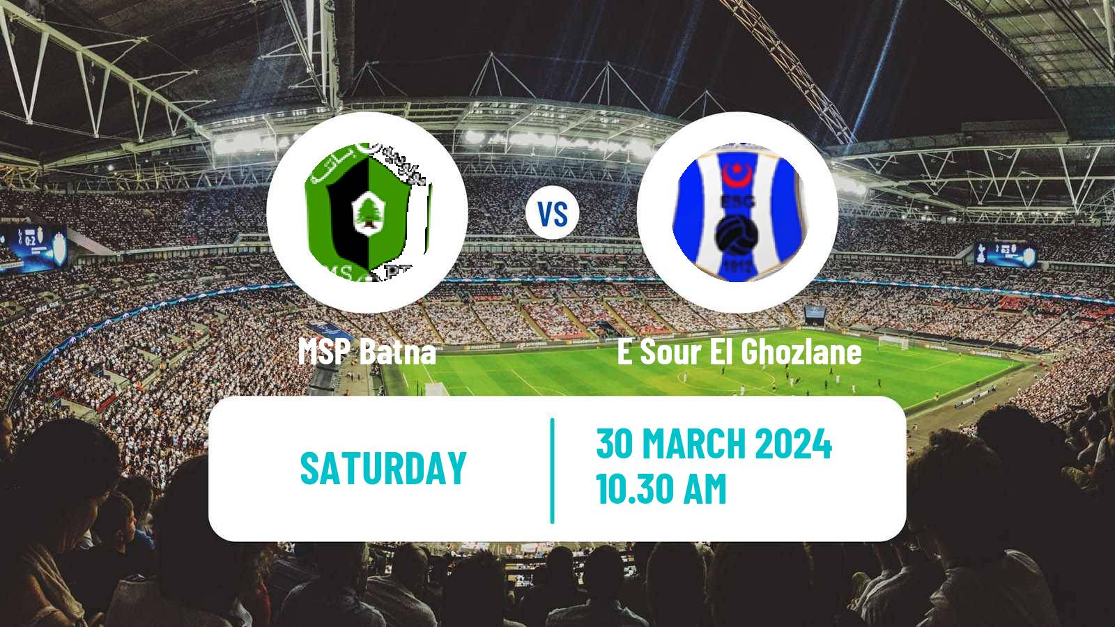 Soccer Algerian Ligue 2 MSP Batna - E Sour El Ghozlane