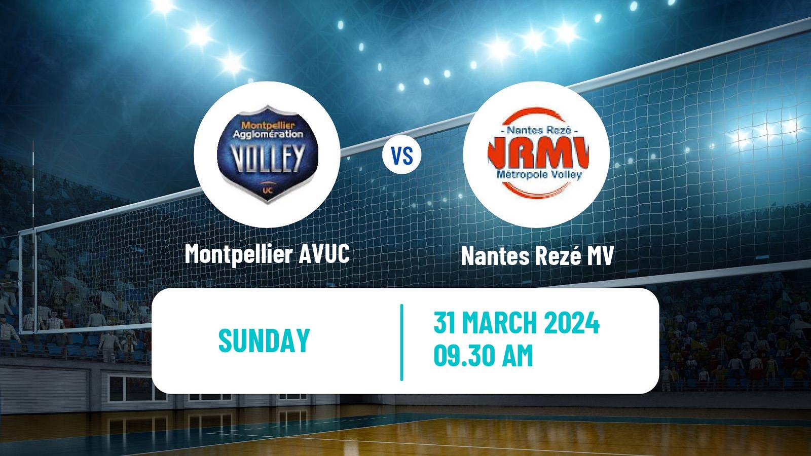 Volleyball Coupe de France Volleyball Montpellier AVUC - Nantes Rezé MV