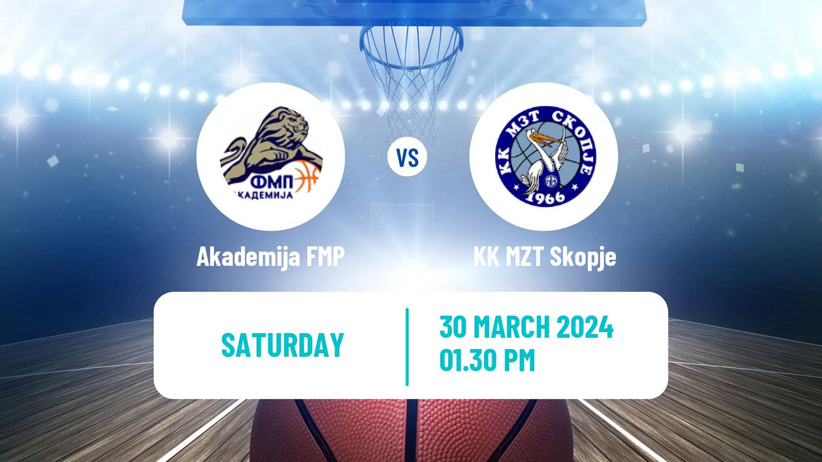 Basketball North Macedonian Prva Liga Basketball Akademija FMP - KK MZT Skopje