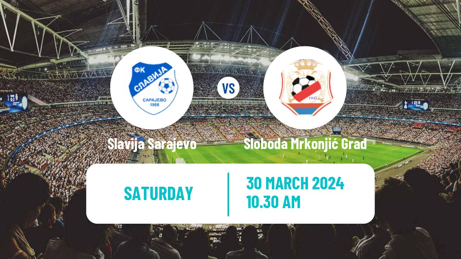 Soccer Bosnian Prva Liga RS Slavija Sarajevo - Sloboda Mrkonjić Grad