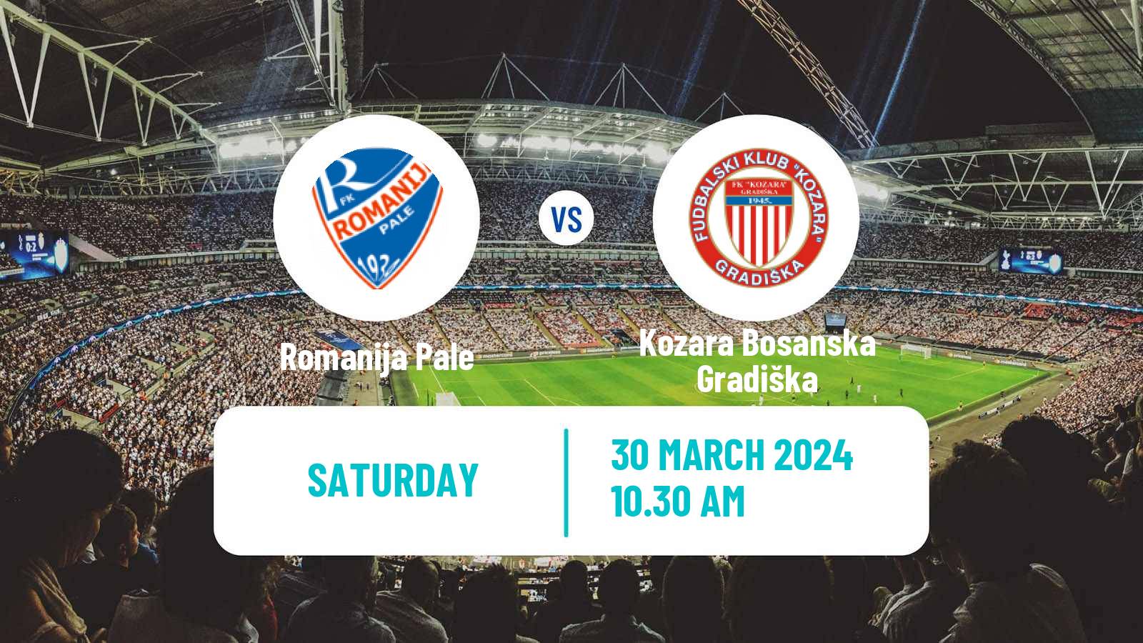 Soccer Bosnian Prva Liga RS Romanija Pale - Kozara Bosanska Gradiška