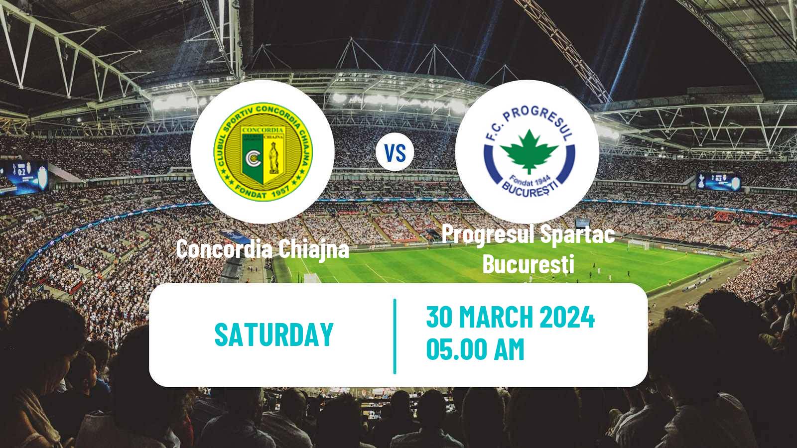 Soccer Romanian Division 2 Concordia Chiajna - Progresul Spartac Bucuresti