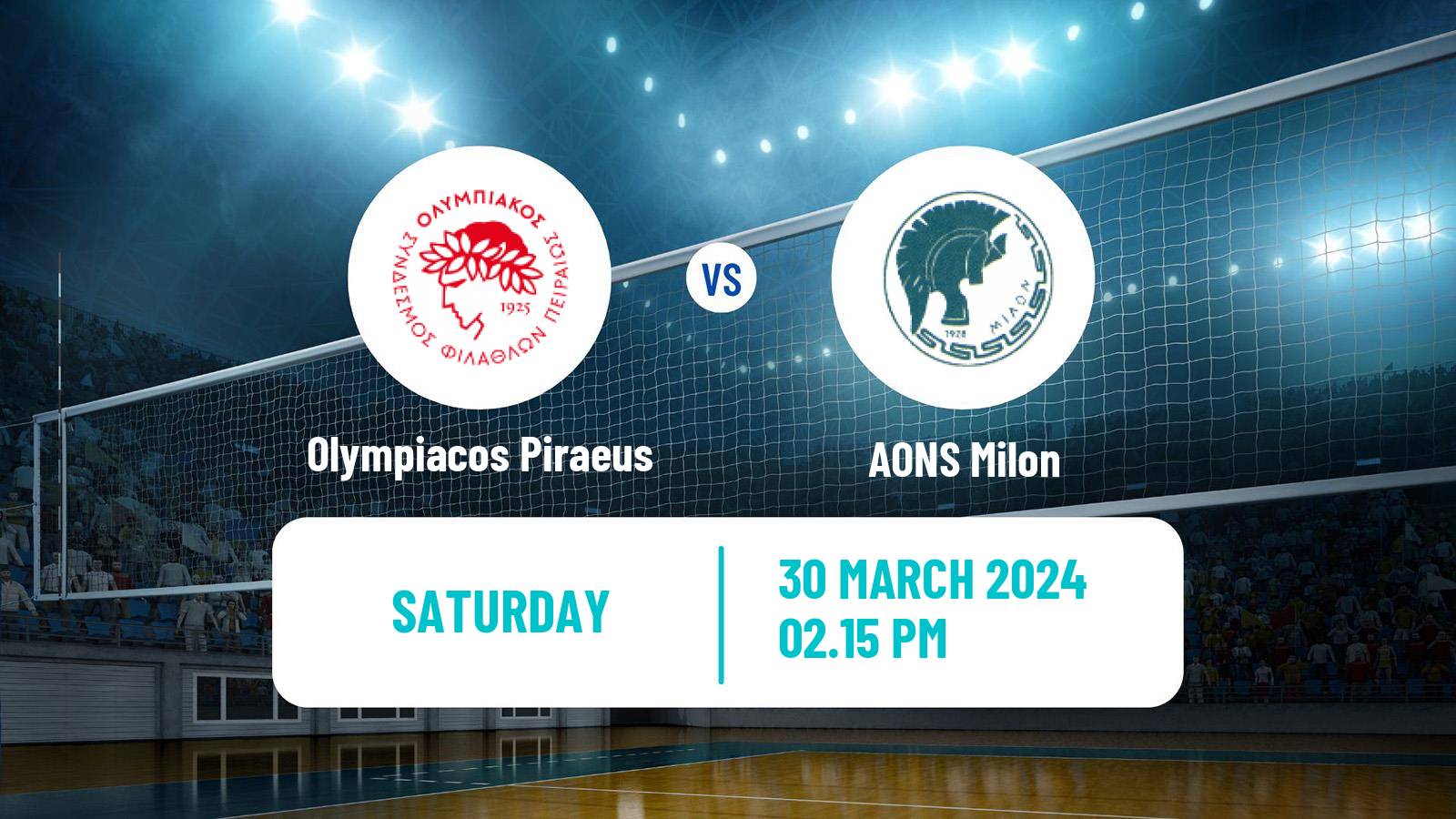 Volleyball Greek Cup Volleyball Olympiacos Piraeus - AONS Milon