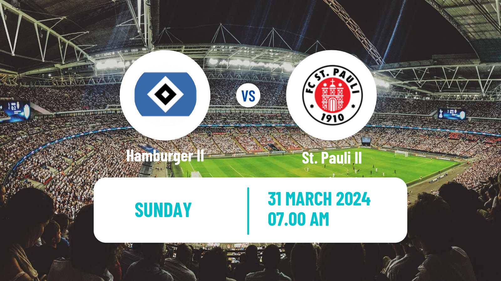 Soccer German Regionalliga North Hamburger II - St. Pauli II