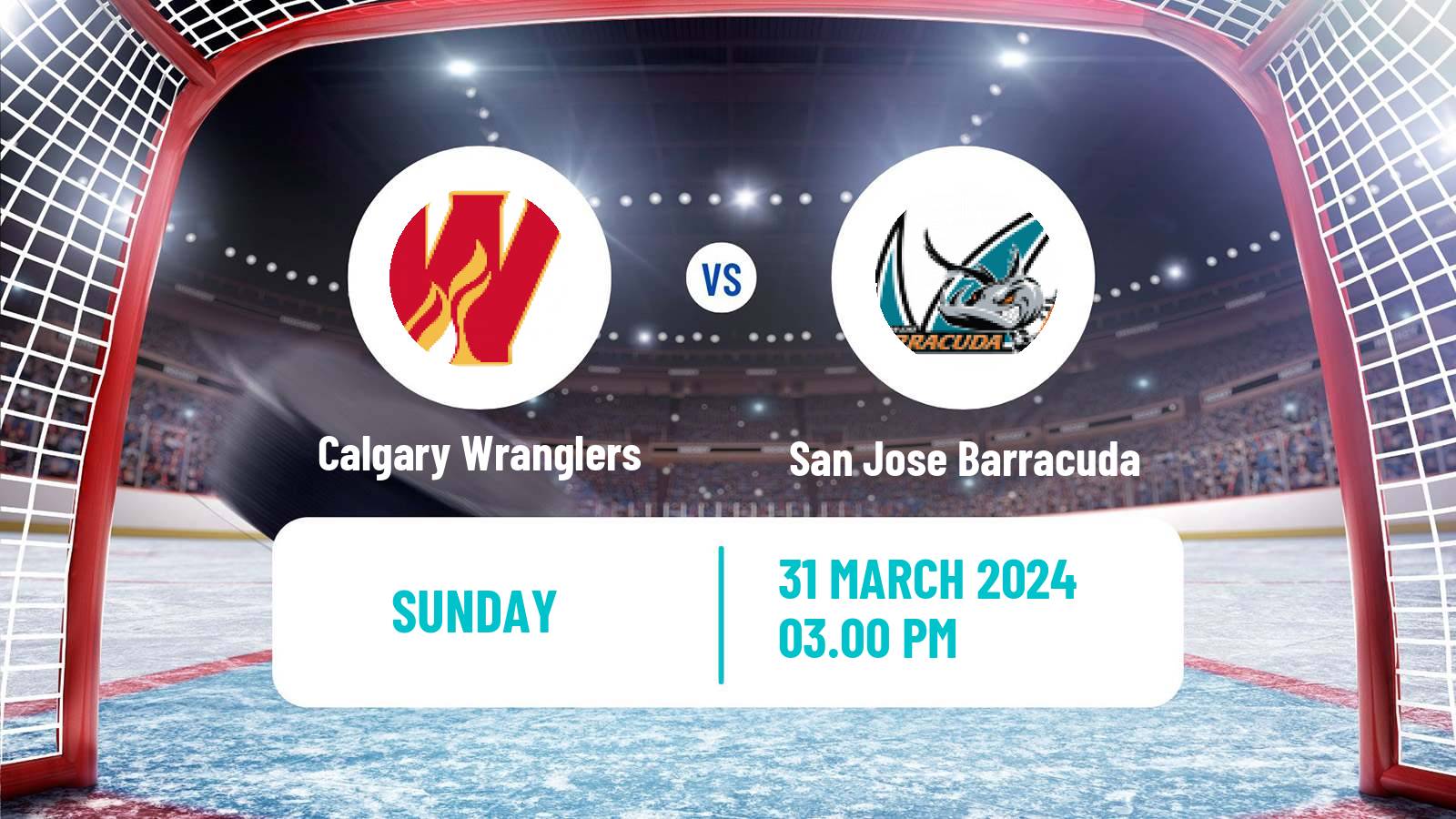 Hockey AHL Calgary Wranglers - San Jose Barracuda