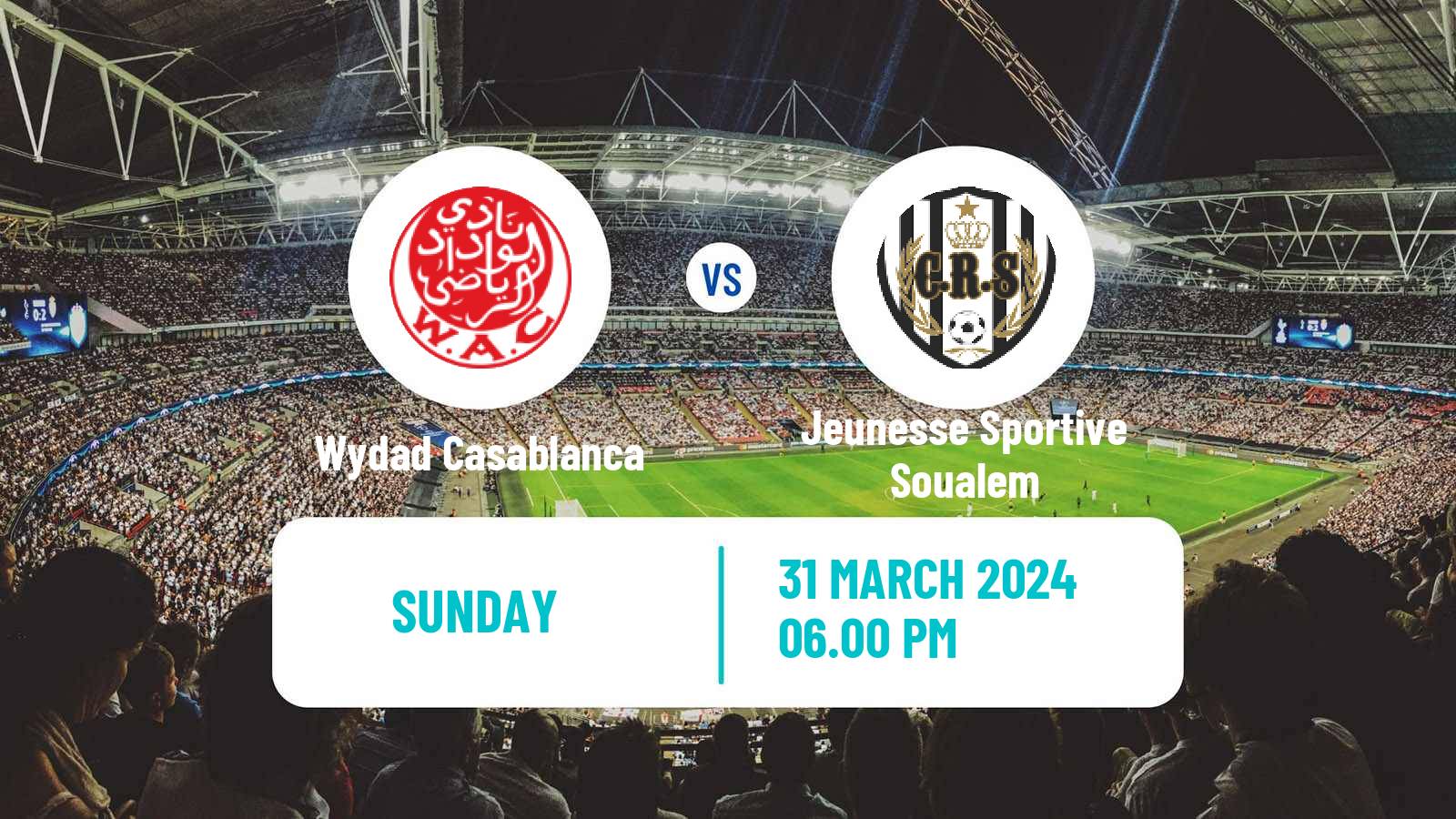 Soccer Moroccan Coupe du Trone Wydad Casablanca - Jeunesse Sportive Soualem