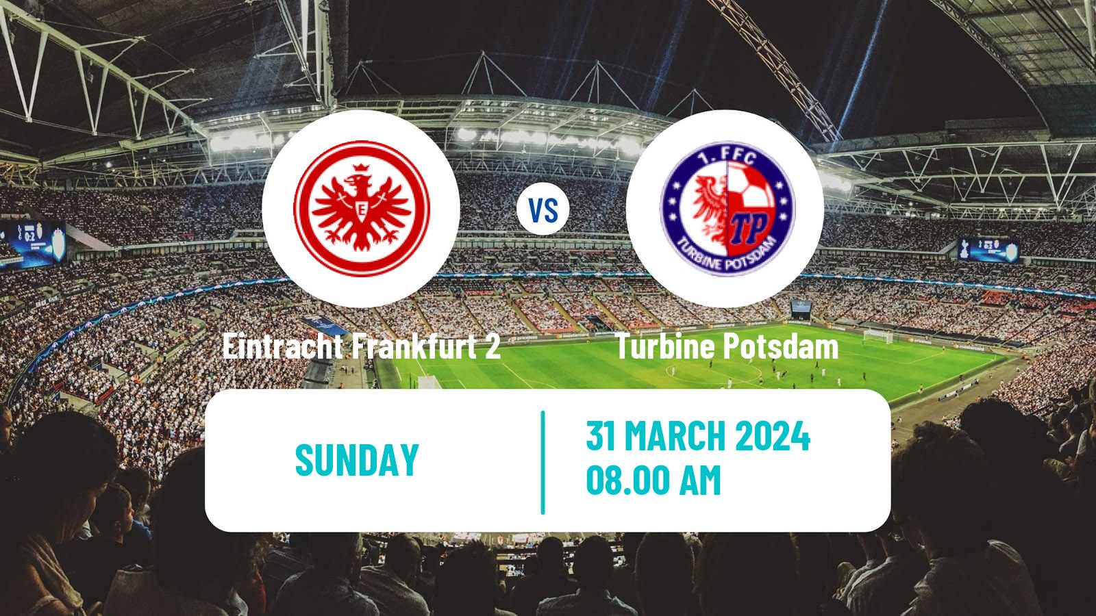 Soccer German 2 Bundesliga Women Eintracht Frankfurt 2 - Turbine Potsdam