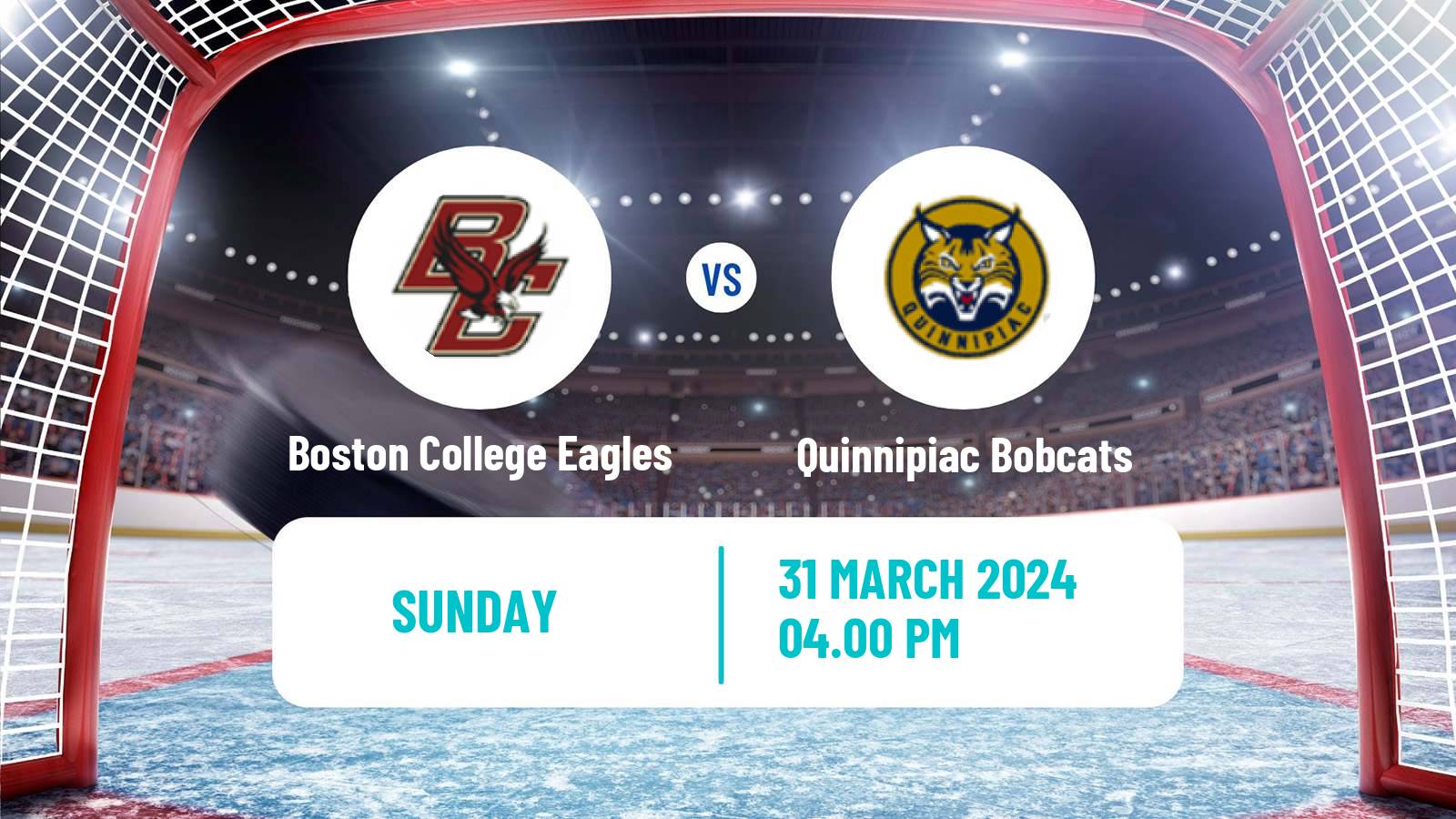 Hockey NCAA Hockey Boston College Eagles - Quinnipiac Bobcats