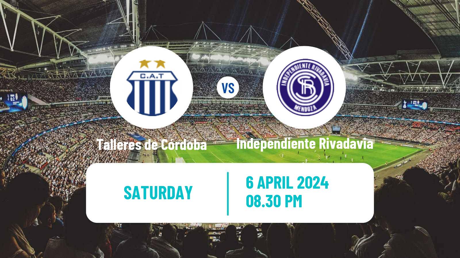Soccer Argentinian Copa de la Liga Profesional Talleres de Córdoba - Independiente Rivadavia