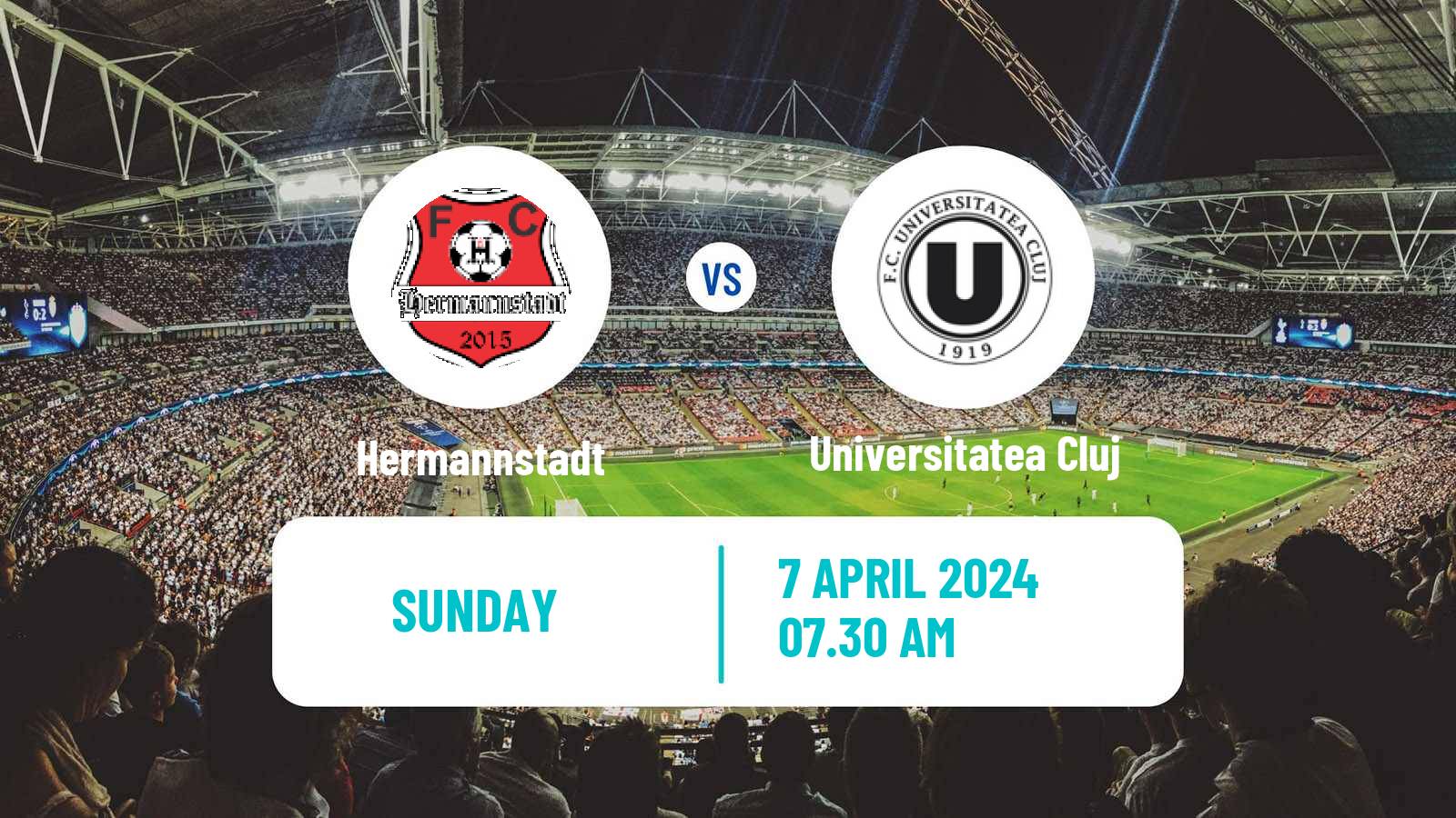 Soccer Romanian Liga 1 Hermannstadt - Universitatea Cluj