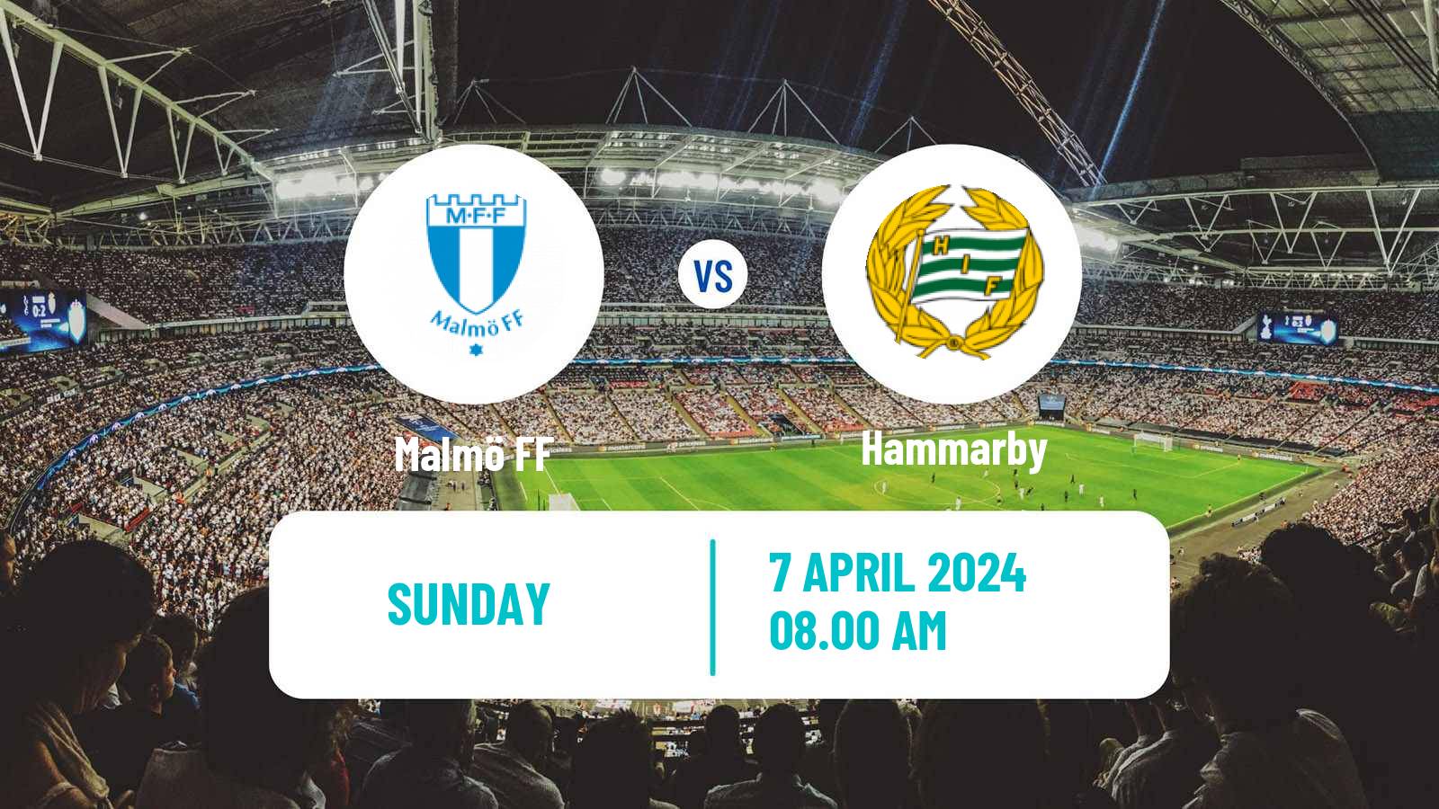 Soccer Swedish Allsvenskan Malmö - Hammarby