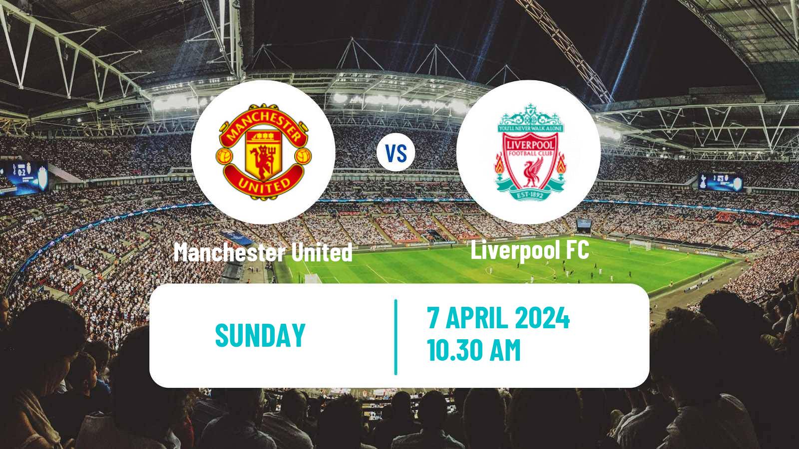 Soccer English Premier League Manchester United - Liverpool