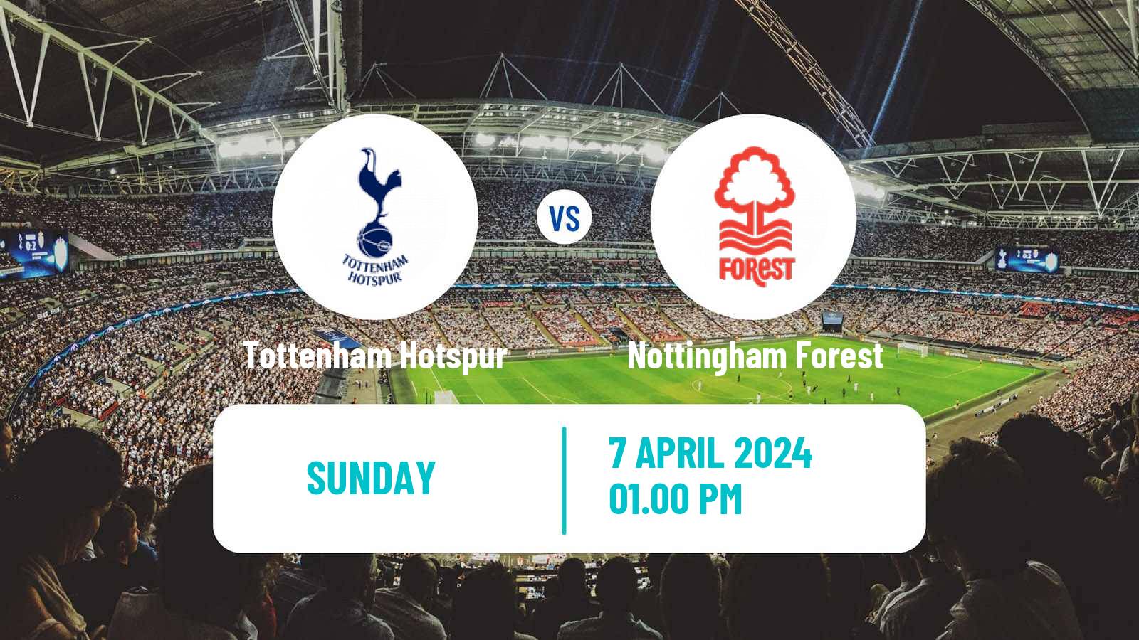 Soccer English Premier League Tottenham Hotspur - Nottingham Forest