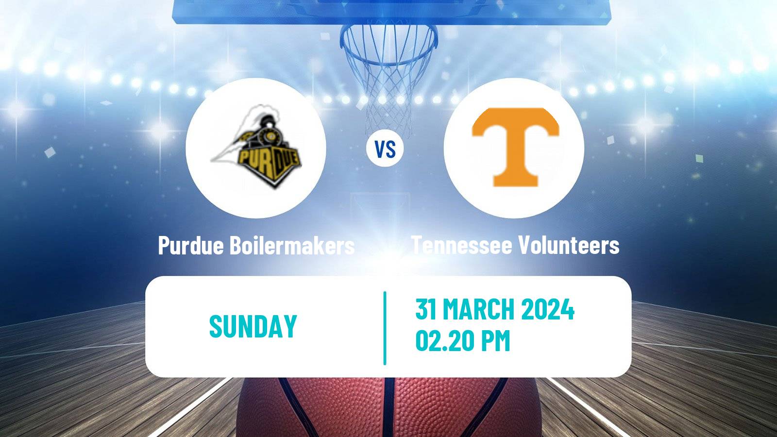 Basketball NCAA College Basketball Purdue Boilermakers - Tennessee Volunteers