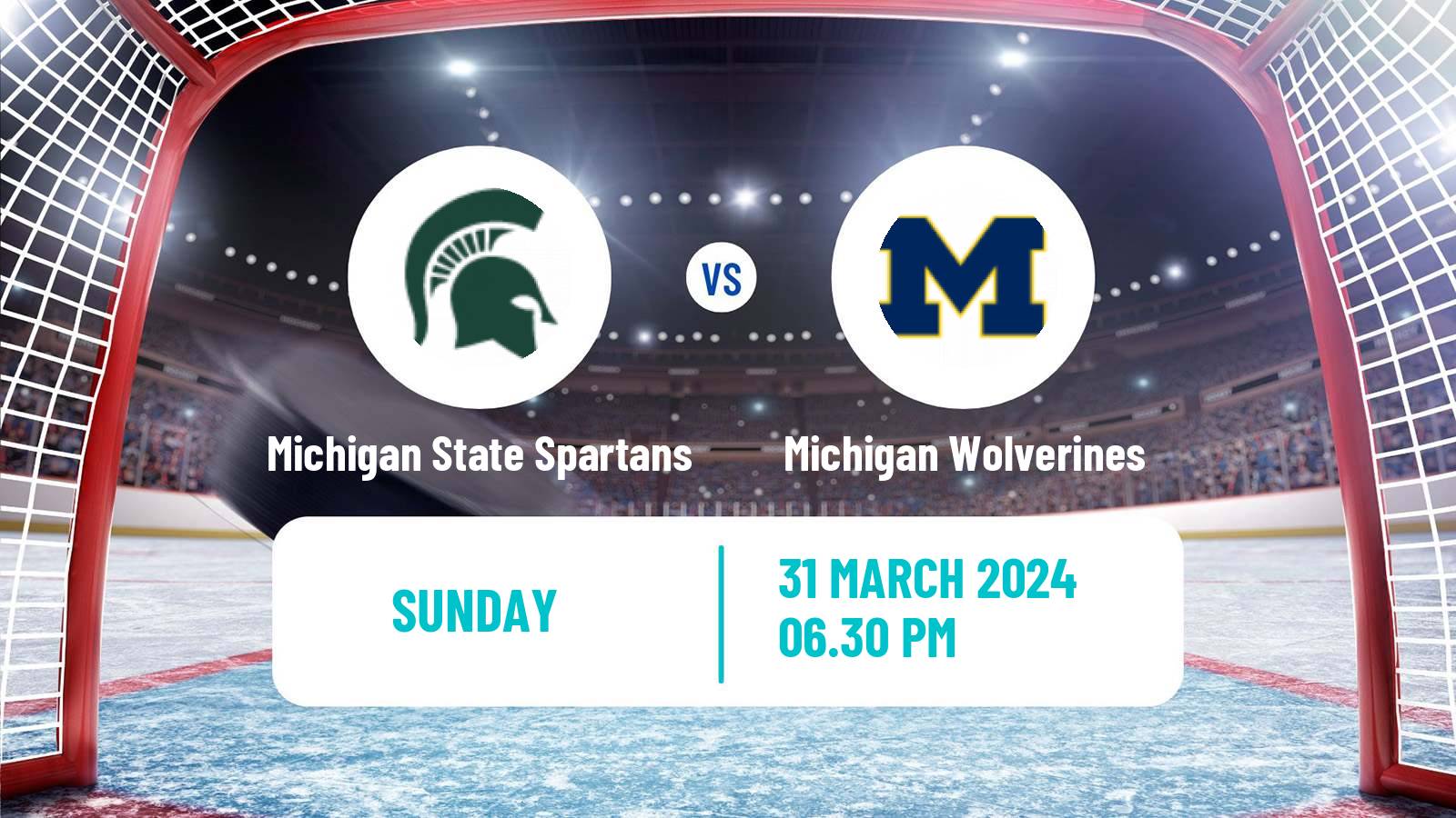 Hockey NCAA Hockey Michigan State Spartans - Michigan Wolverines