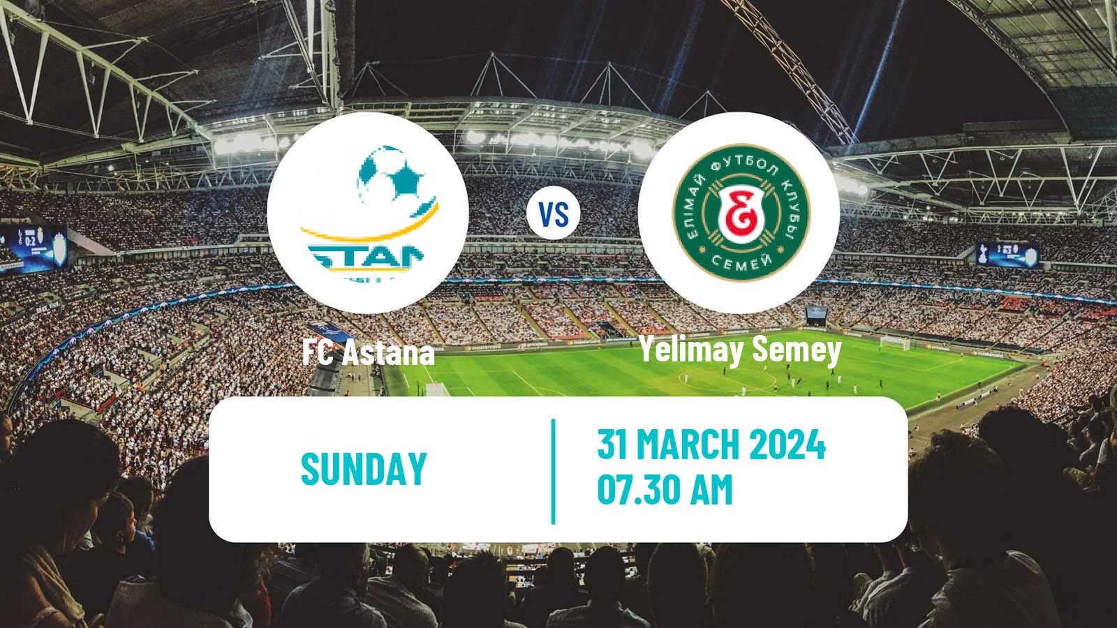 Soccer Kazakh Premier League Astana - Yelimay Semey
