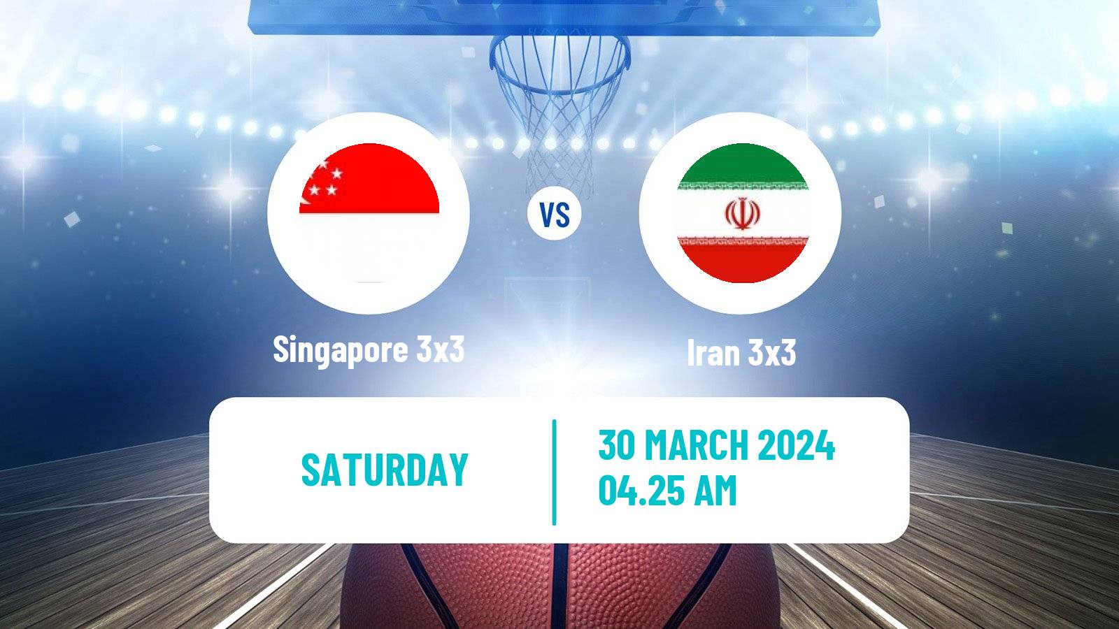 Basketball Asia Cup 3x3 Singapore 3x3 - Iran 3x3