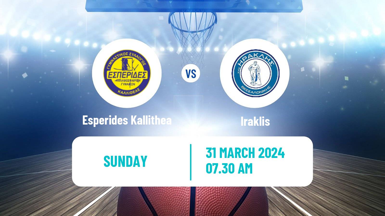 Basketball Greek Basket League A1 Women Esperides Kallithea - Iraklis