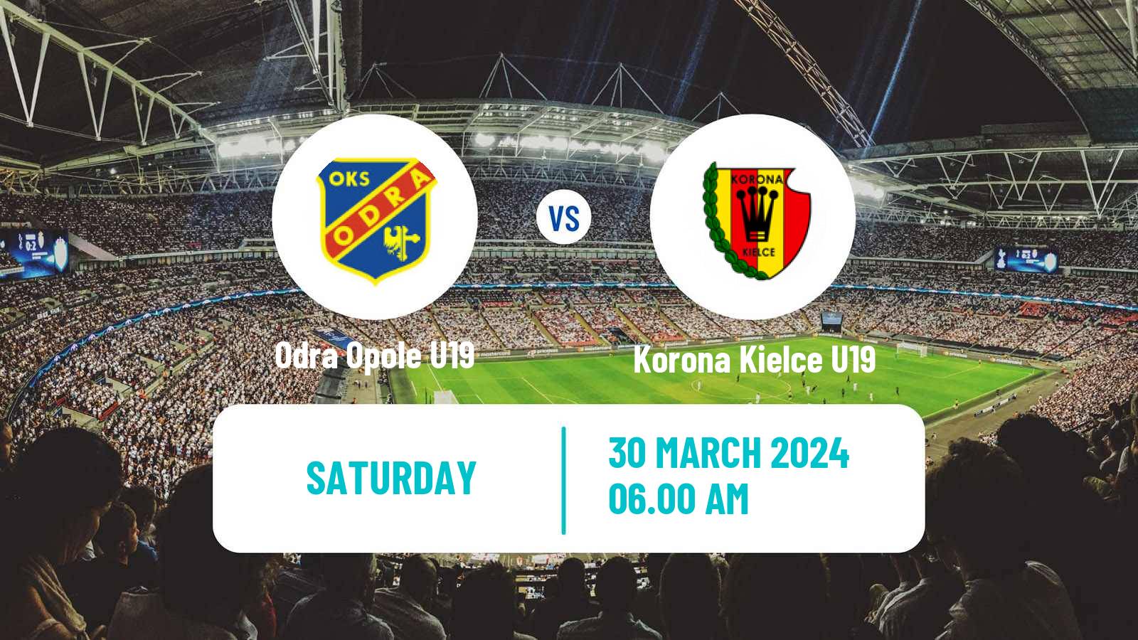 Soccer Polish Central Youth League Odra Opole U19 - Korona Kielce U19