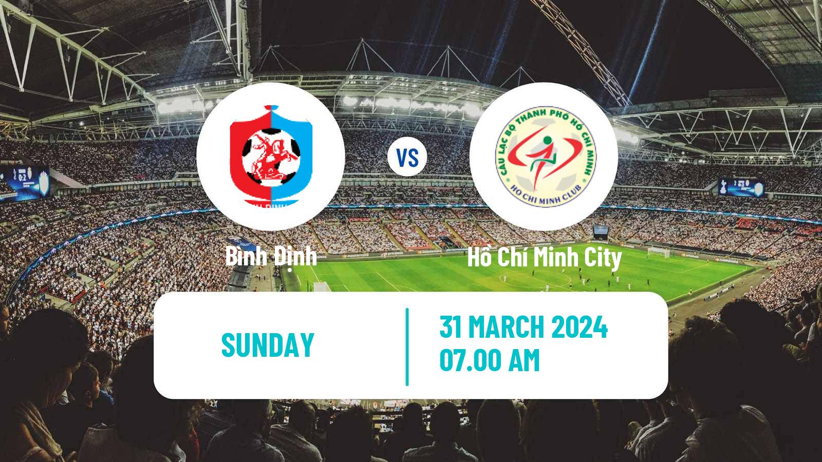 Soccer Vietnamese V League 1 Bình Định - Hồ Chí Minh City