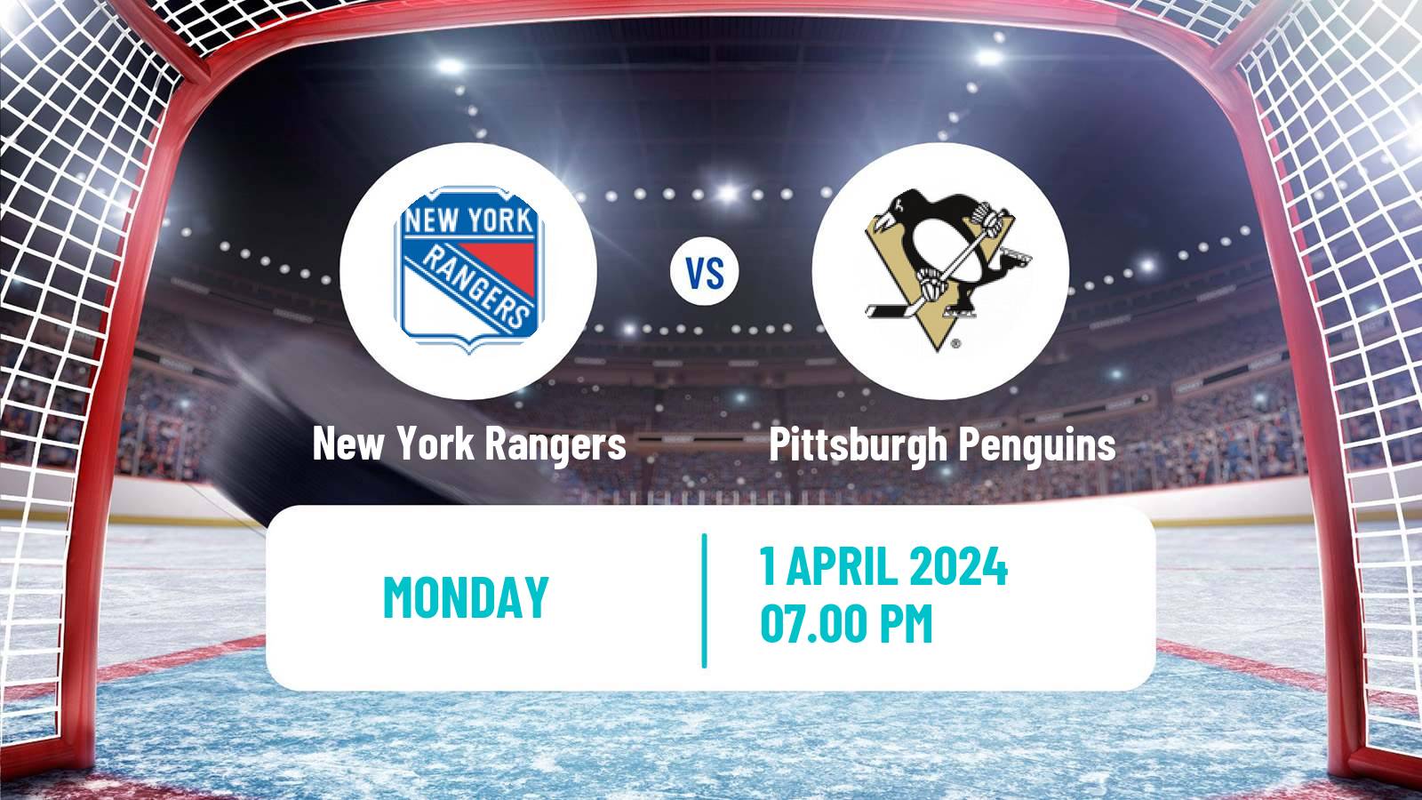 Hockey NHL New York Rangers - Pittsburgh Penguins