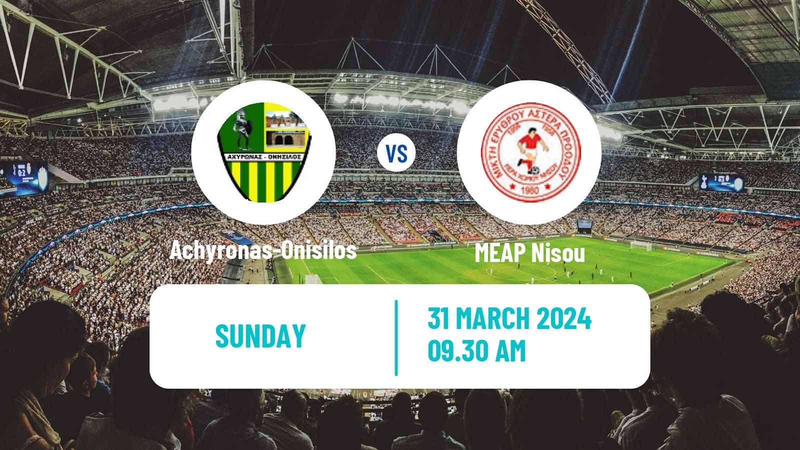 Soccer Cypriot Division 2 Achyronas-Onisilos - MEAP Nisou