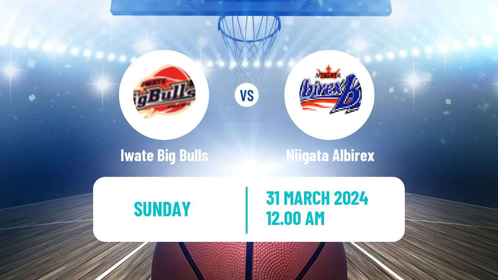 Basketball Japan B2 League Basketball Iwate Big Bulls - Niigata Albirex