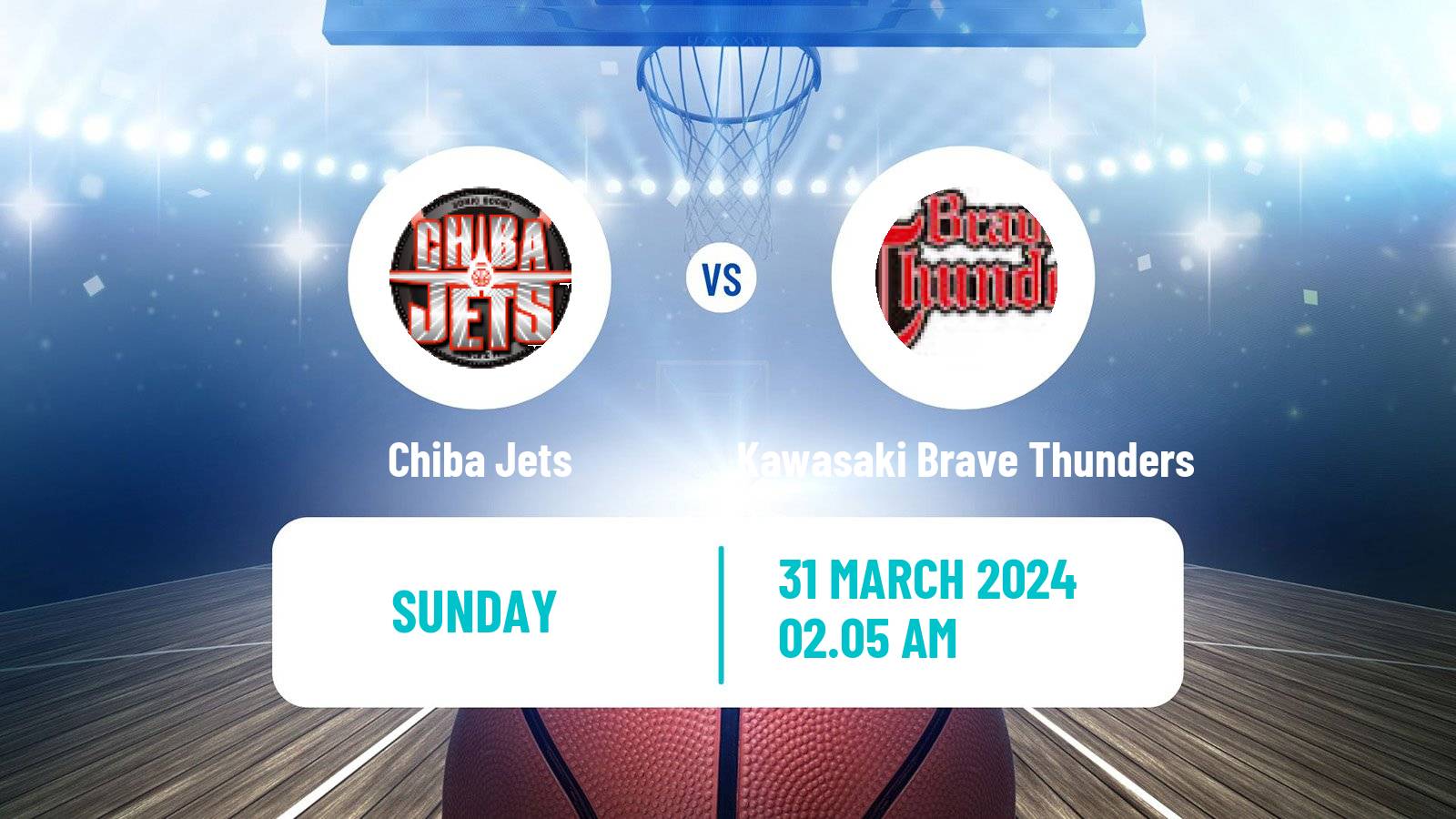 Basketball BJ League Chiba Jets - Kawasaki Brave Thunders