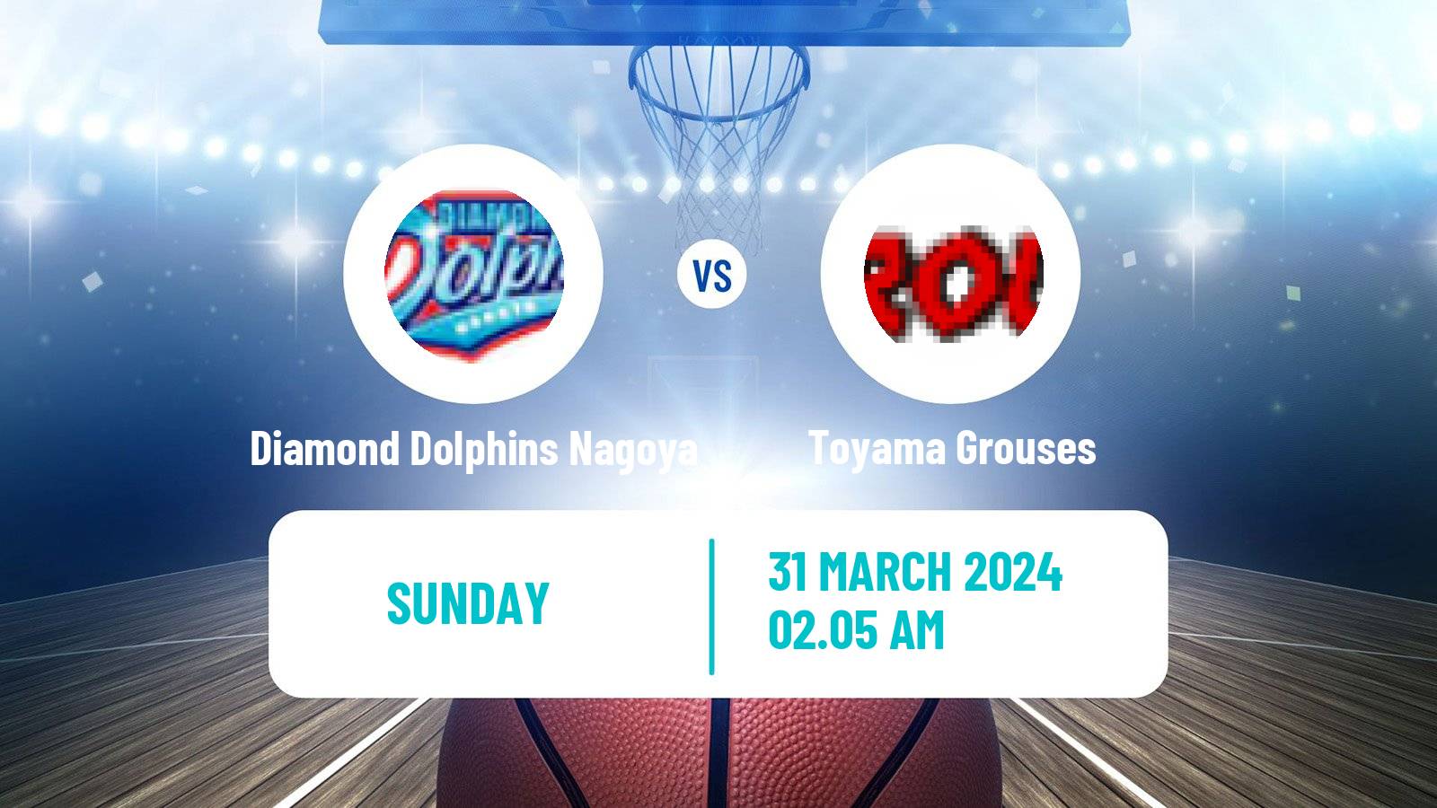 Basketball BJ League Diamond Dolphins Nagoya - Toyama Grouses