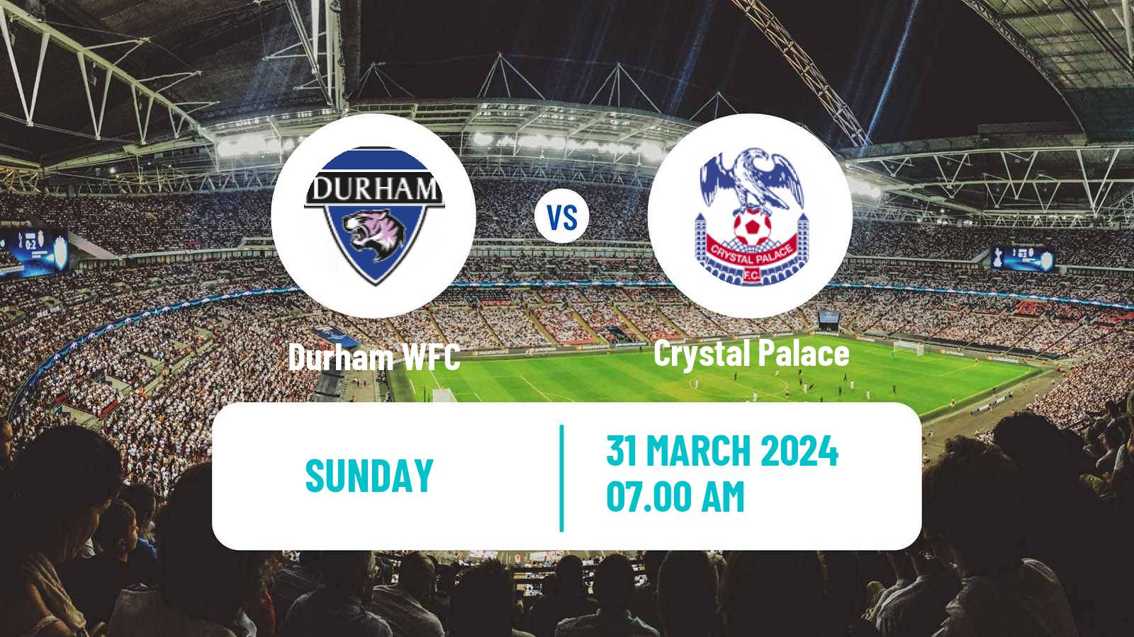 Soccer English Women Championship Durham - Crystal Palace