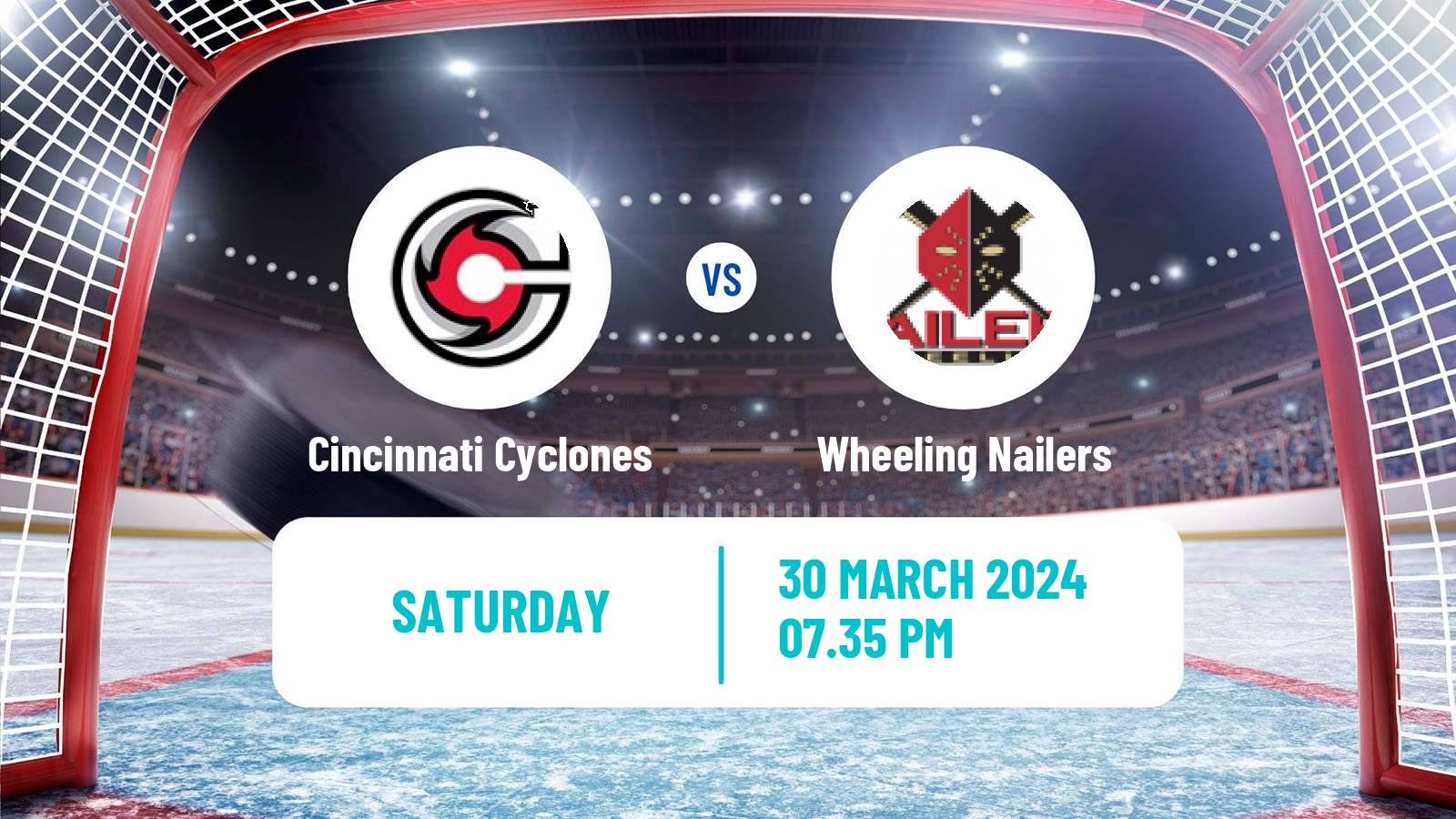 Hockey ECHL Cincinnati Cyclones - Wheeling Nailers