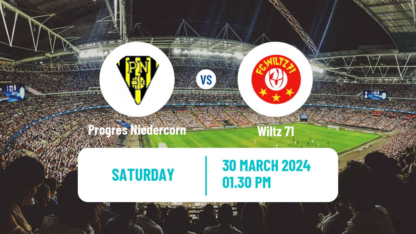 Soccer Luxembourg National Division Progrès Niedercorn - Wiltz 71