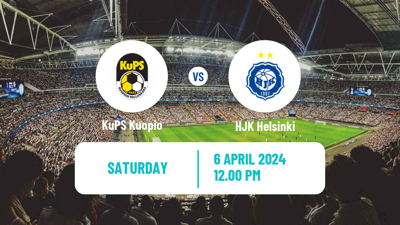 Soccer Finnish Veikkausliiga KuPS Kuopio - HJK