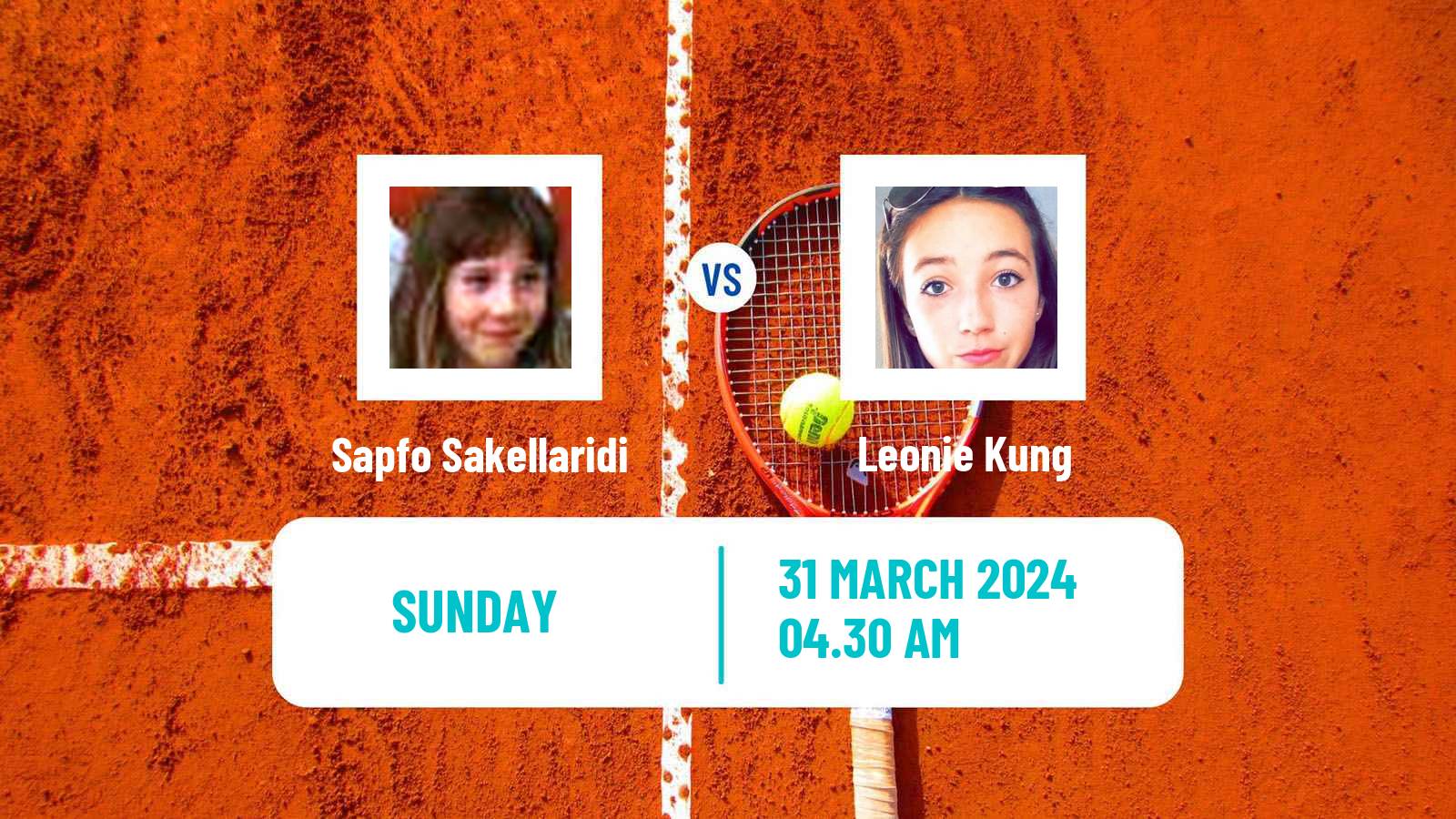 Tennis ITF W35 Santa Margherita Di Pula Women Sapfo Sakellaridi - Leonie Kung