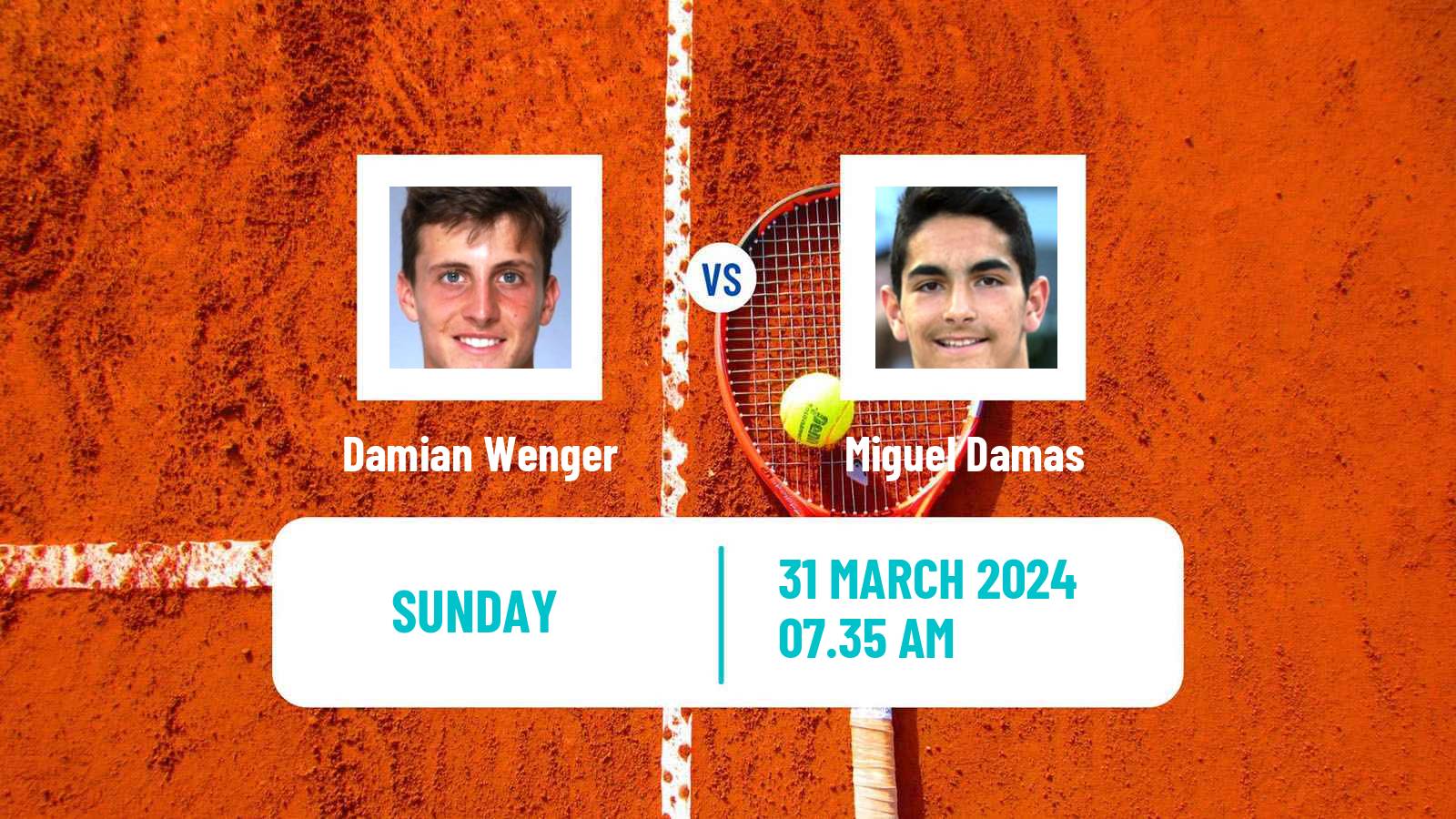 Tennis Barcelona Challenger Men Damian Wenger - Miguel Damas