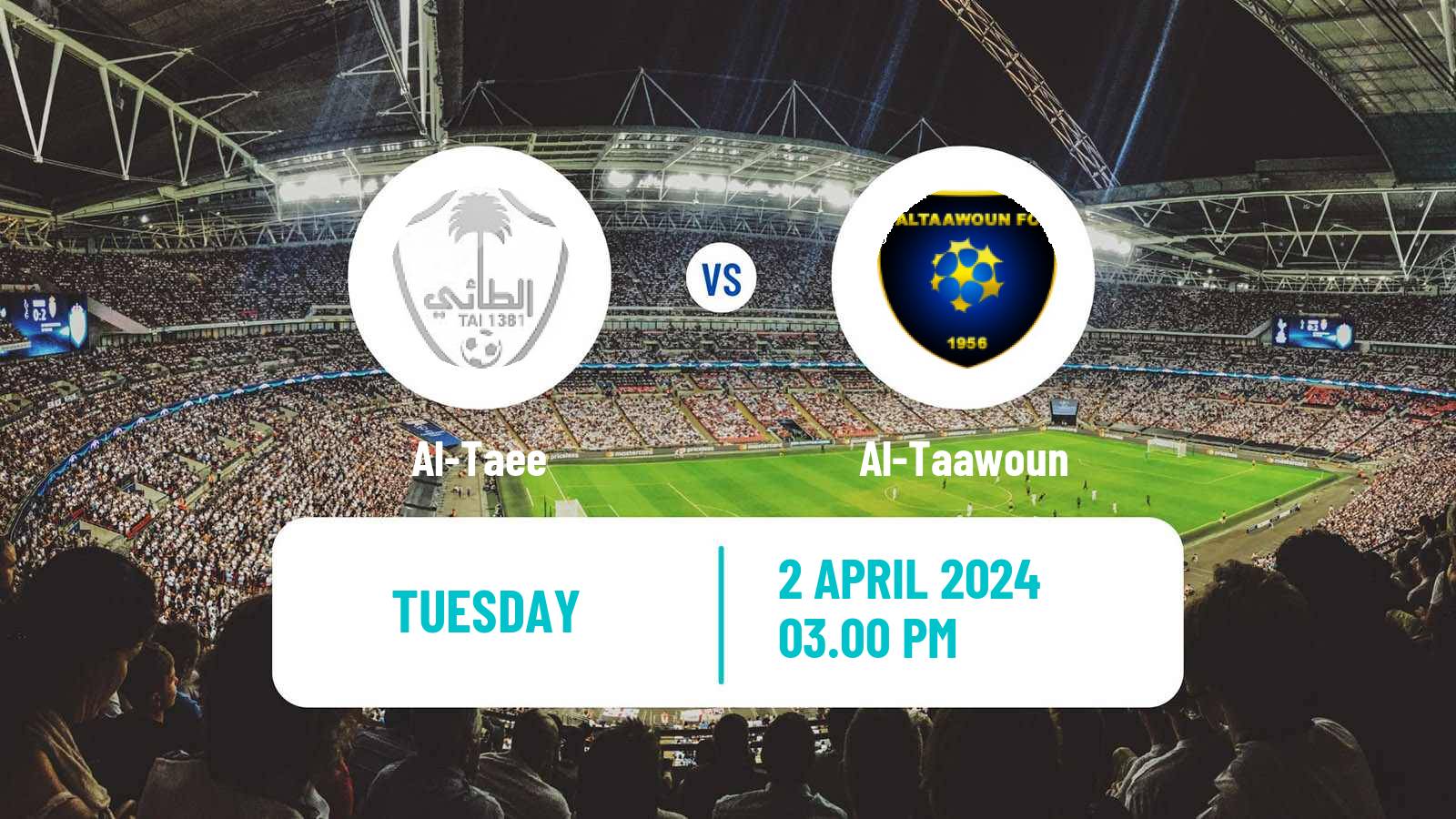 Soccer Saudi Professional League Al-Taee - Al-Taawoun