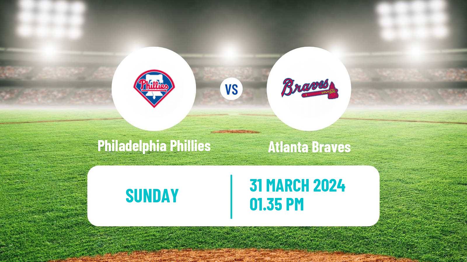 Baseball MLB Philadelphia Phillies - Atlanta Braves