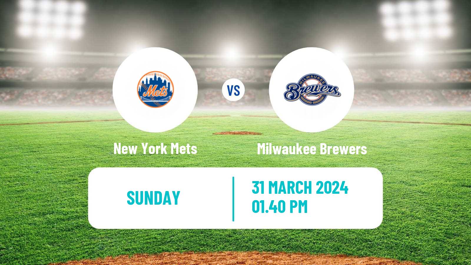 Baseball MLB New York Mets - Milwaukee Brewers