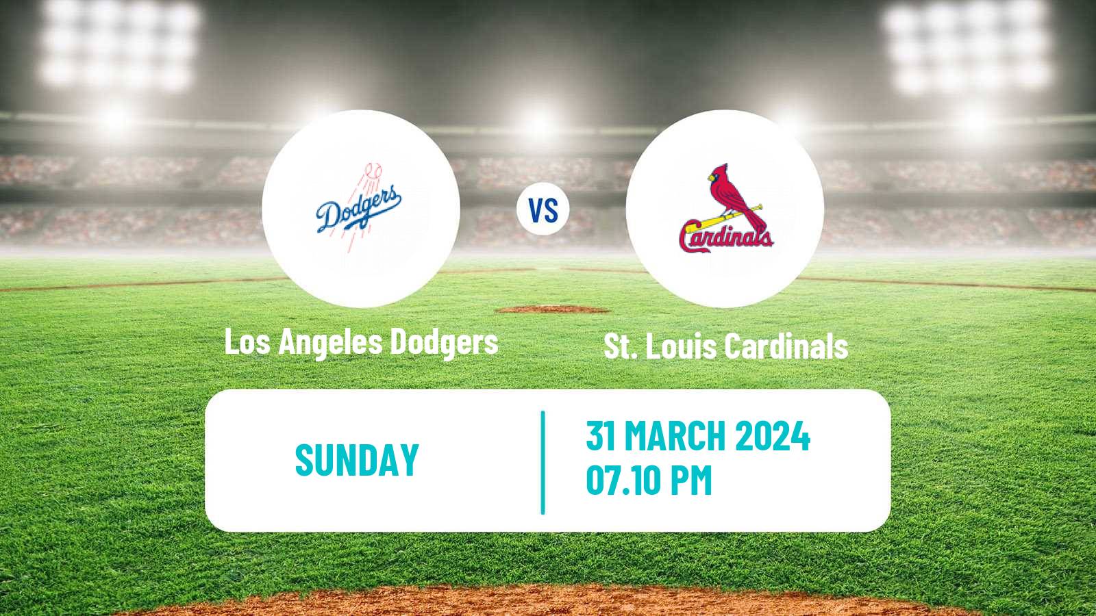 Baseball MLB Los Angeles Dodgers - St. Louis Cardinals
